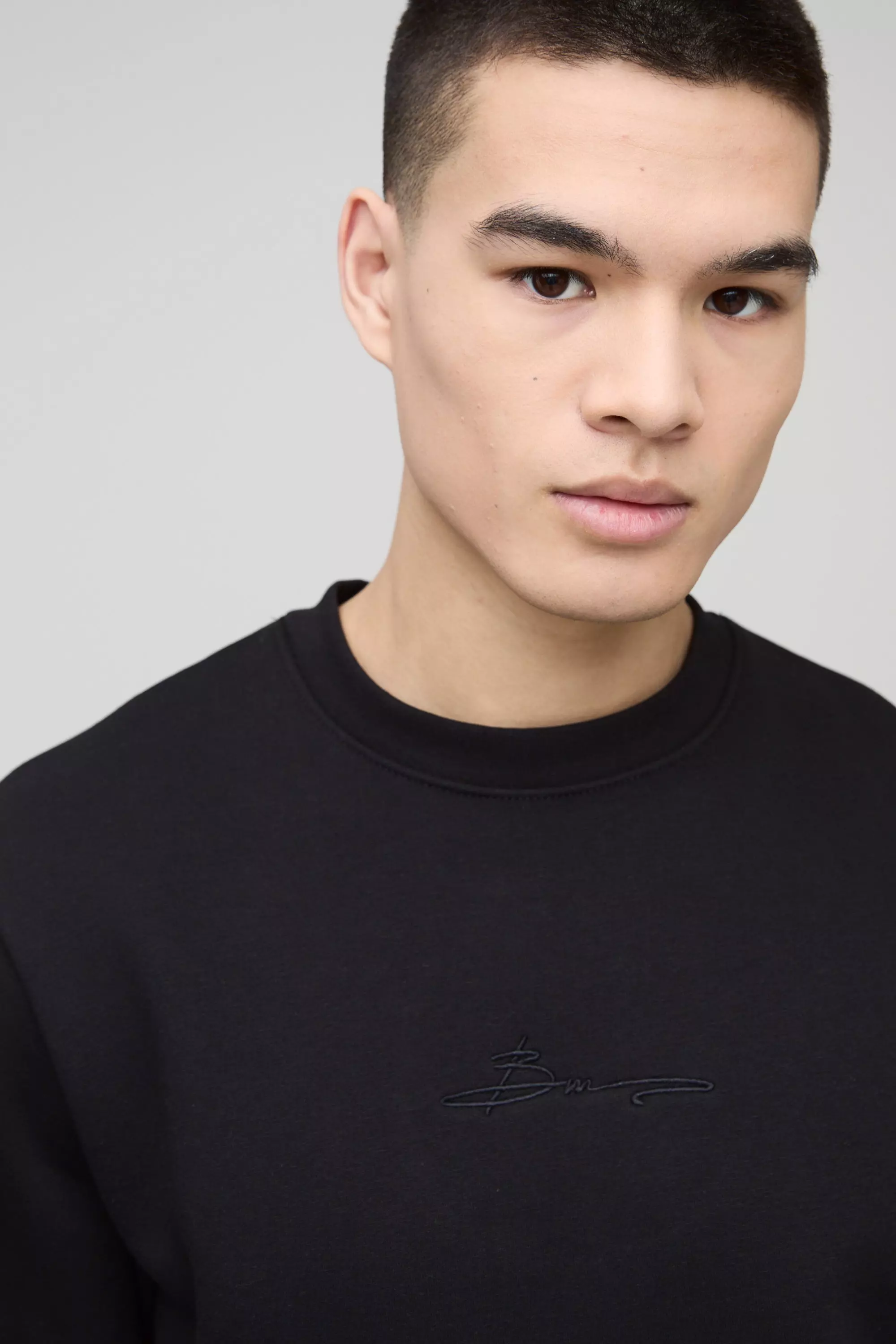 330gsm Homme Rundhals-Sweatshirt, Black alternatives Bild