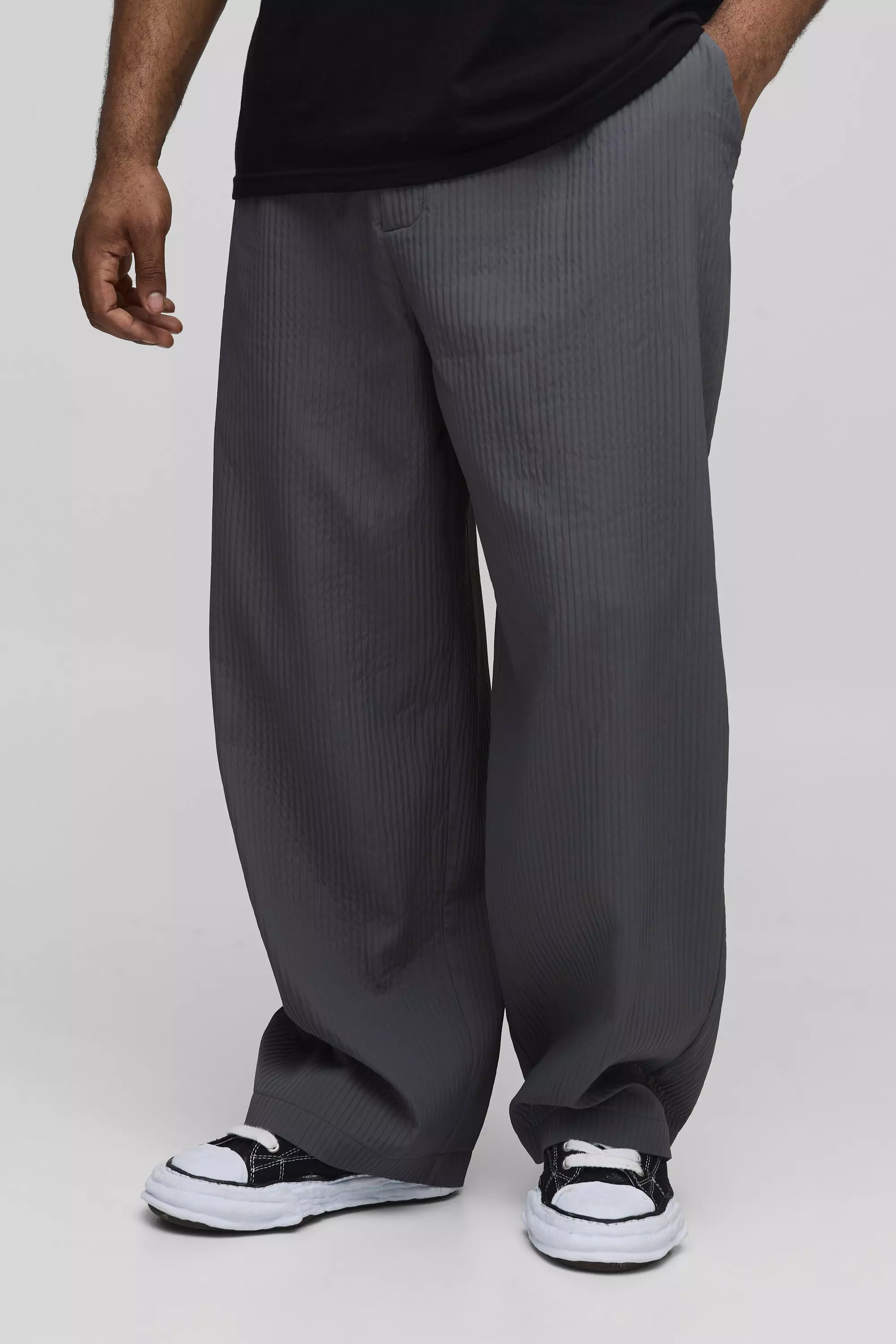Grande taille - Pantalon technique plissé, Charcoal autre image