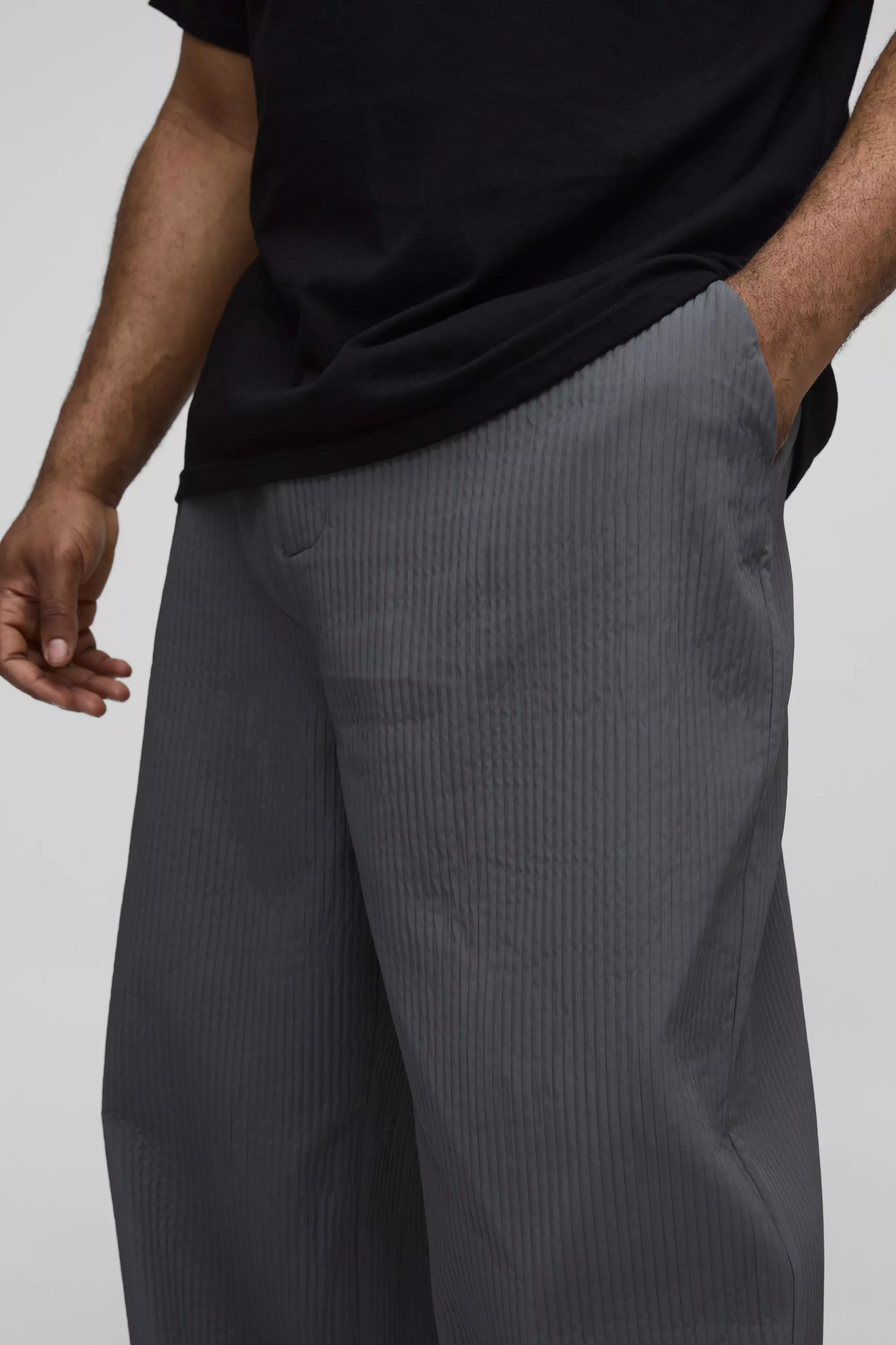 Grande taille - Pantalon technique plissé, Charcoal autre image