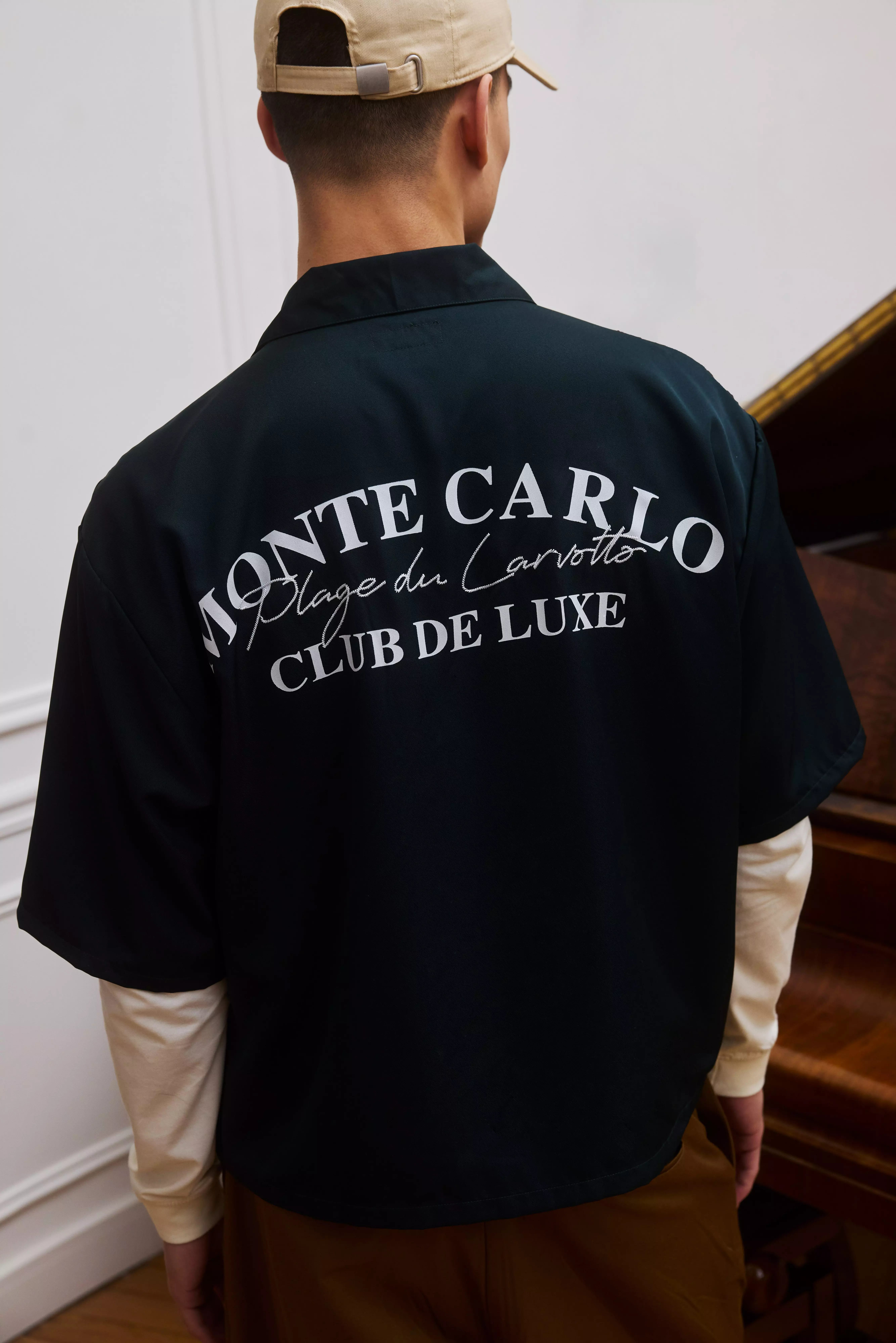 Khaki Oversized Monte Carlo Revere  Shirt alternative image