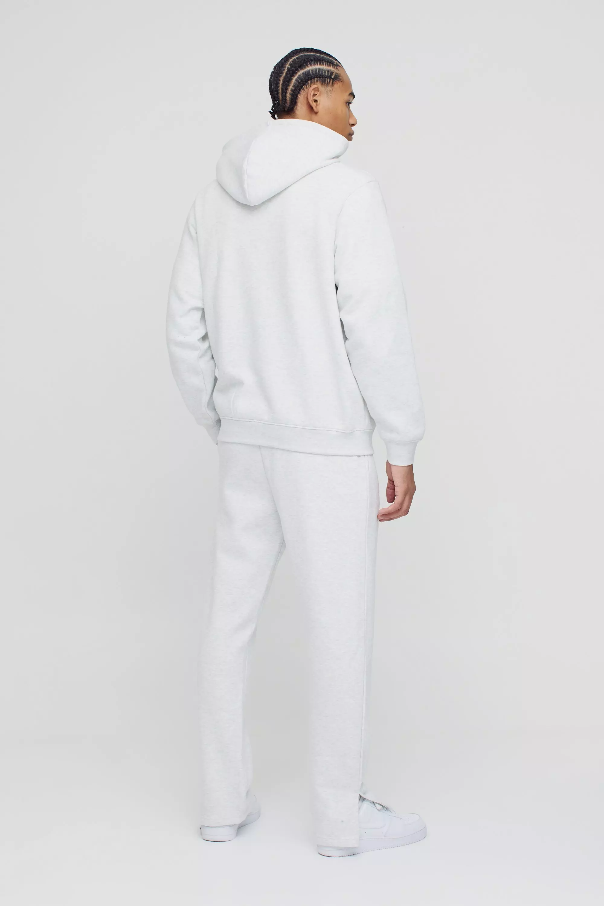 330Grm Jogginghose mit geteiltem Saum, Grey marl alternatives Bild