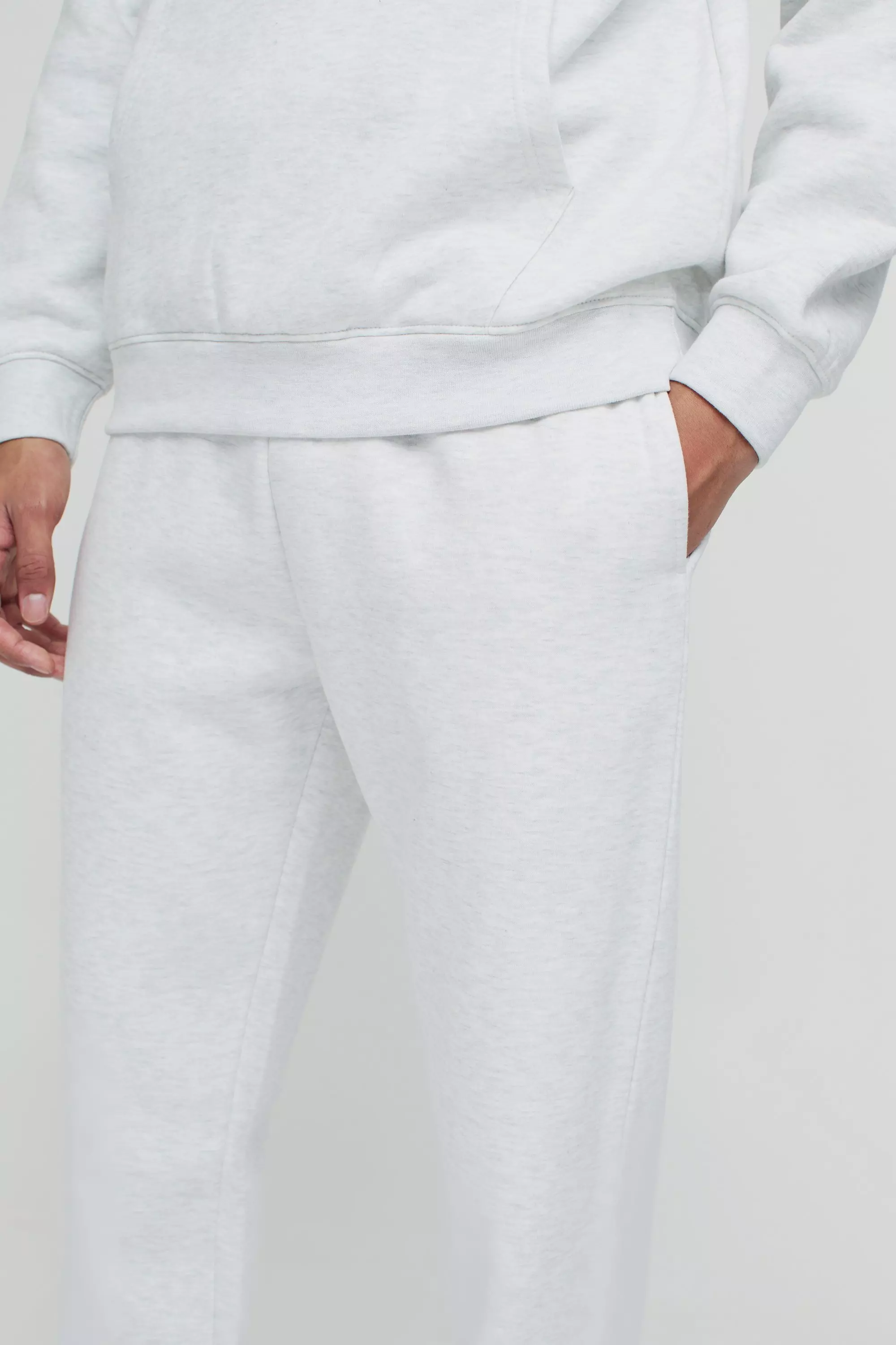 330Grm Jogginghose mit geteiltem Saum, Grey marl alternatives Bild