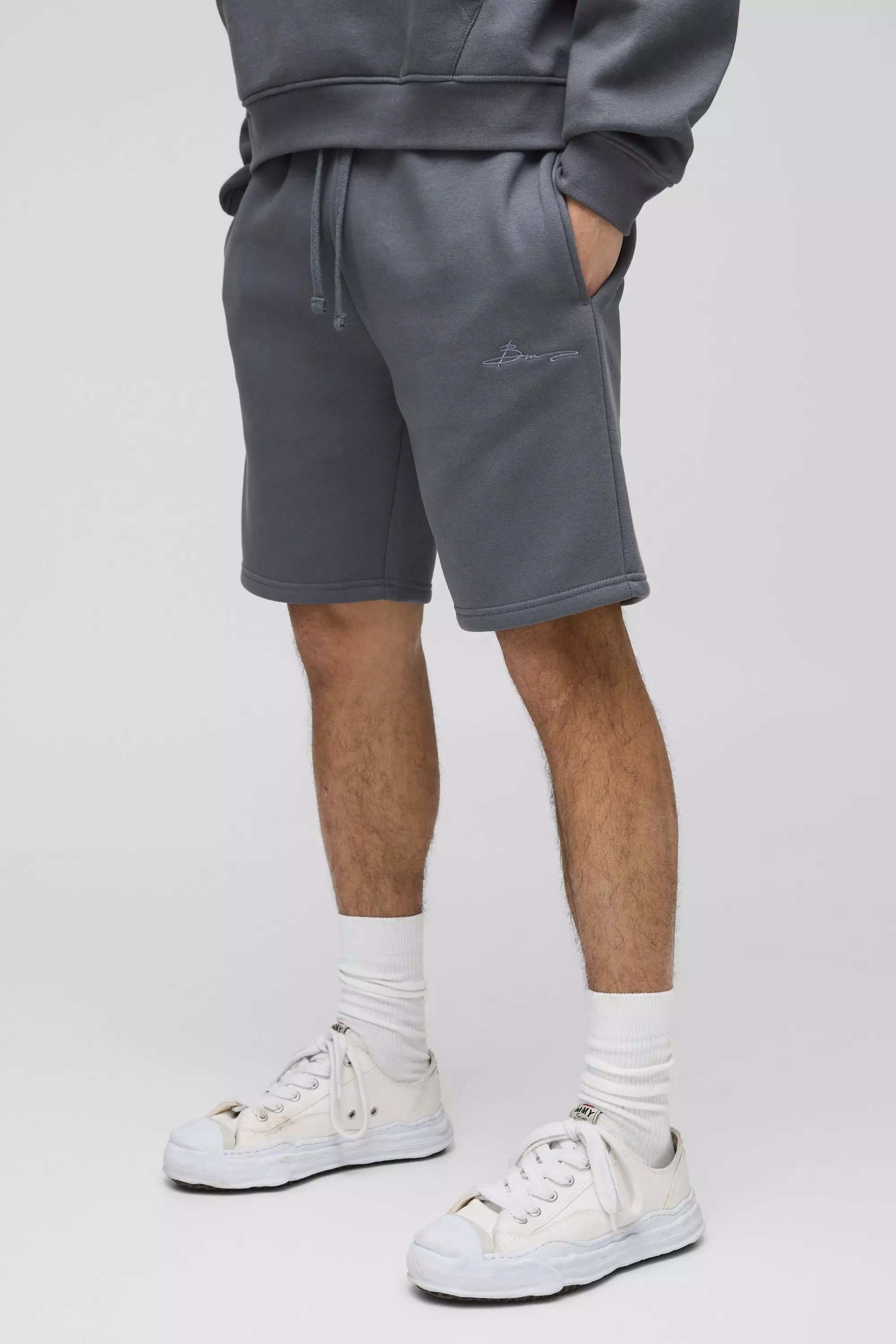 Short large mi-long pour homme, Charcoal autre image