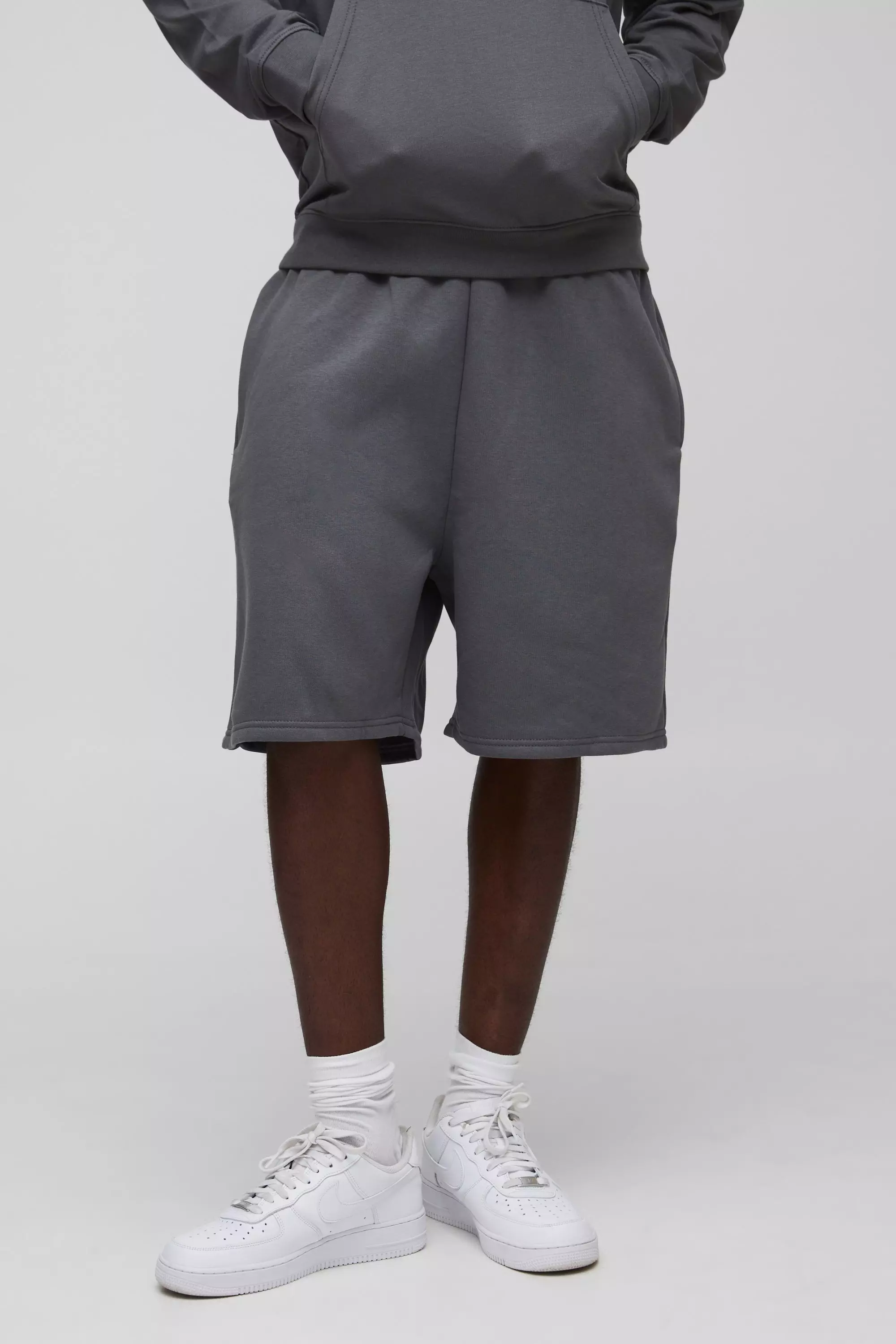 Oversized Fit Drop Crotch Basic Lightweight Shorts | boohooMAN USA