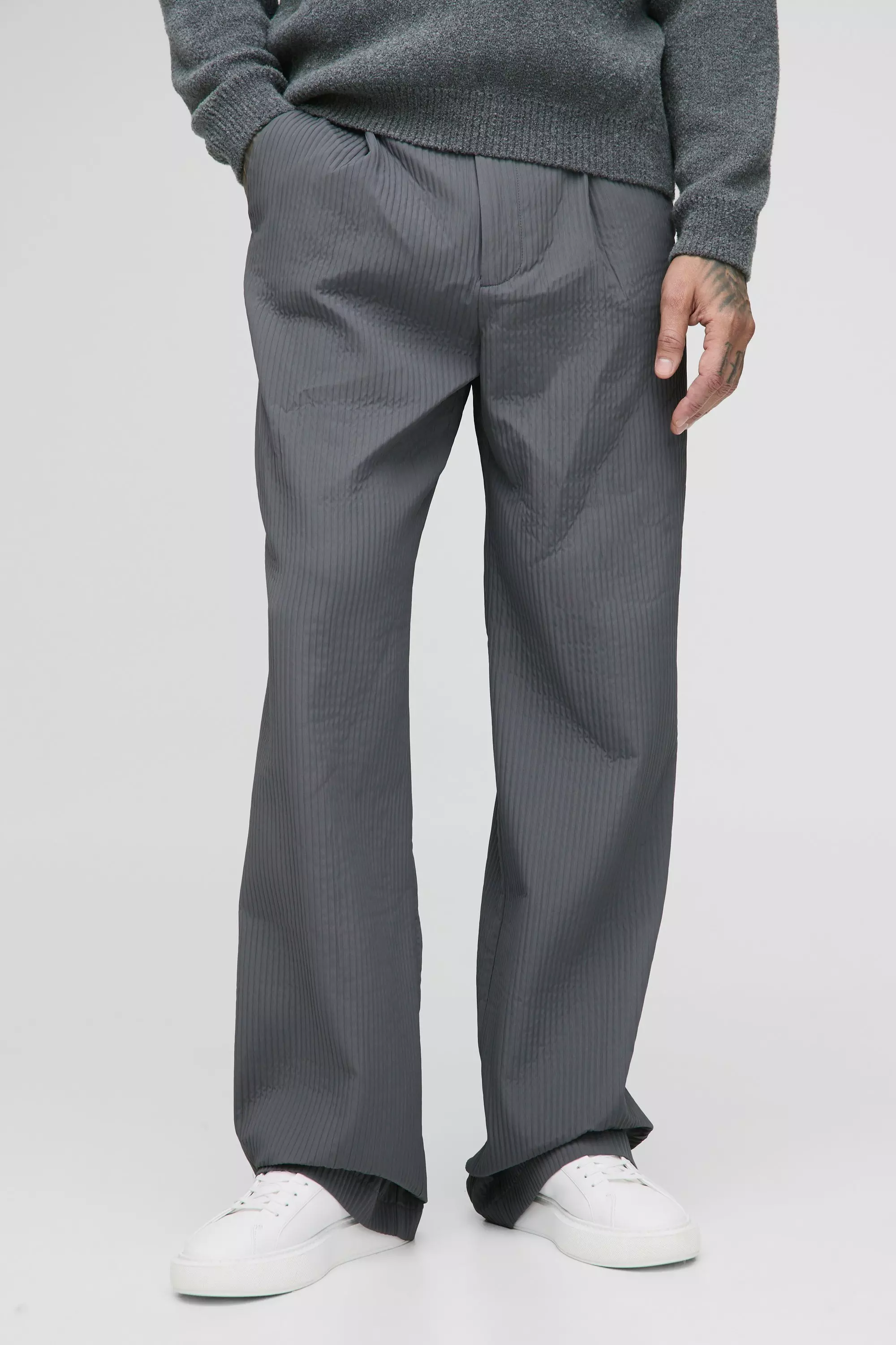 Tall - Pantalon technique plissé, Charcoal autre image