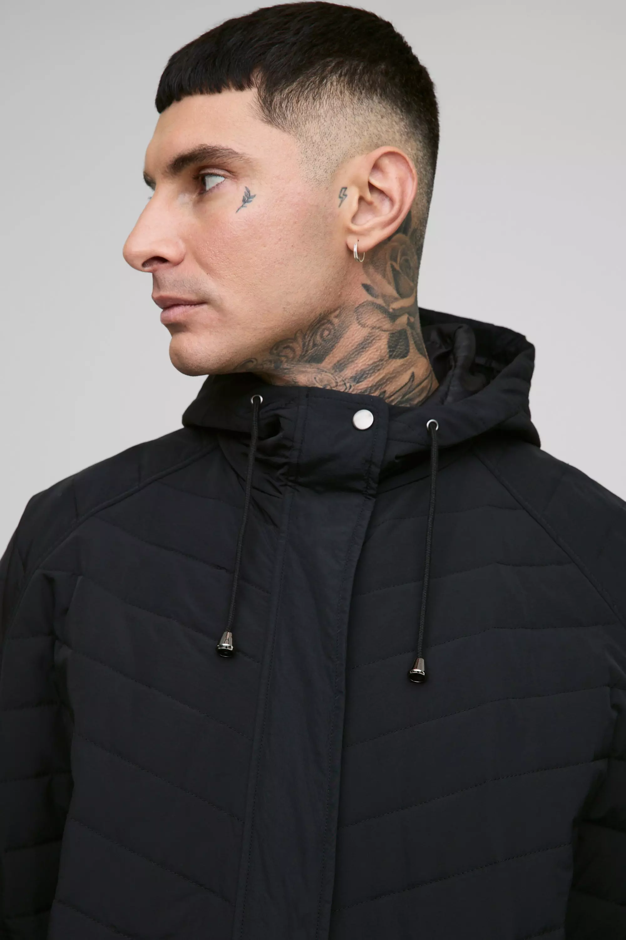 Black Tall Quilted Popper Side Oversized Festival Mac alternative image