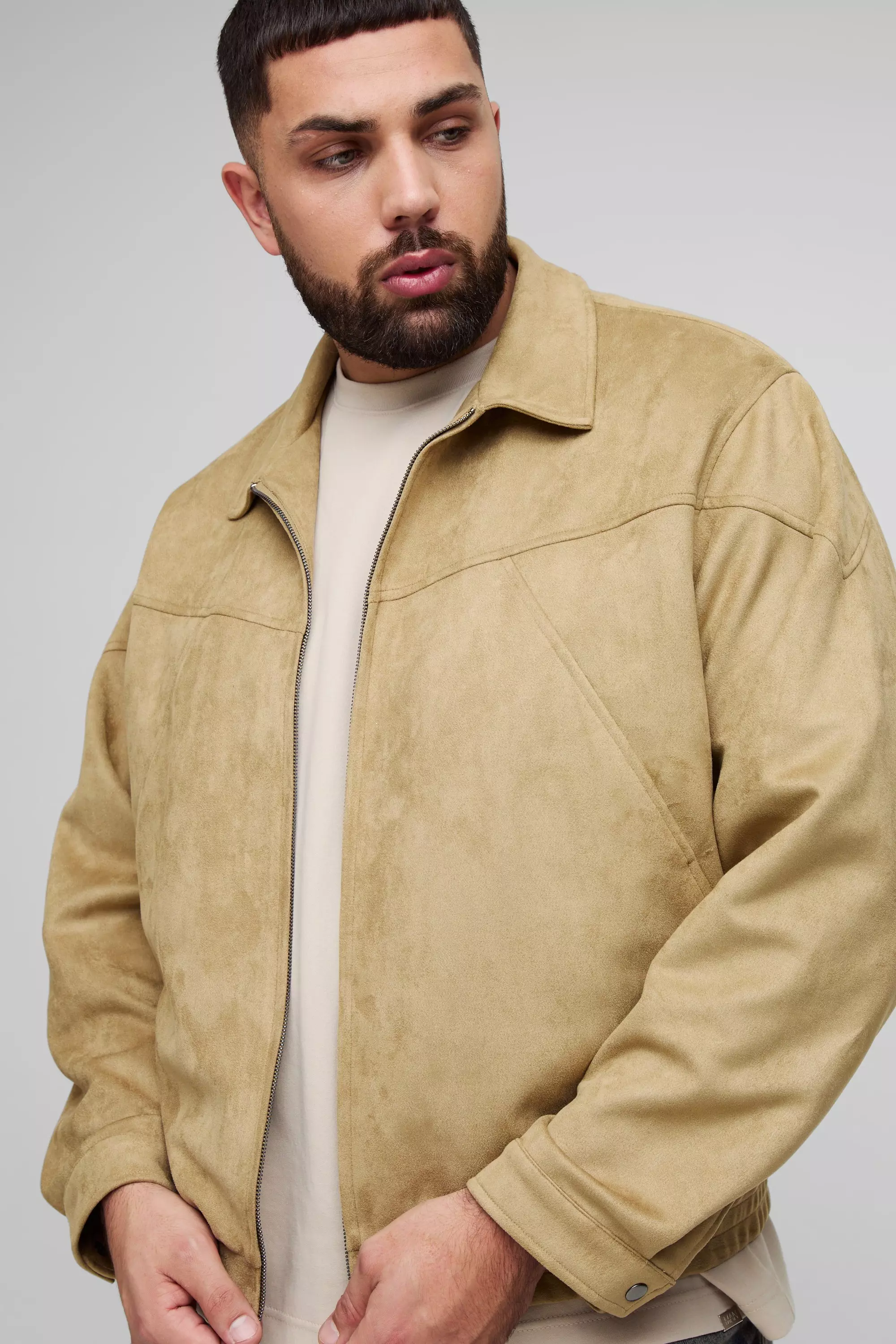 Grande taille - Veste zippée en synthétique, Stone autre image