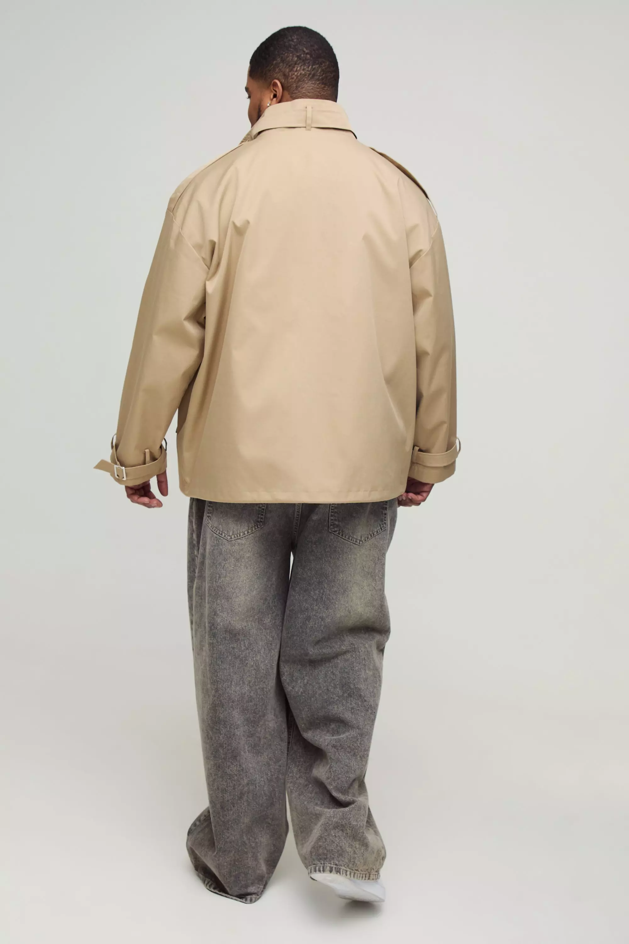 Stone Plus Oversized Boxy Cargo Trench Coat alternative image