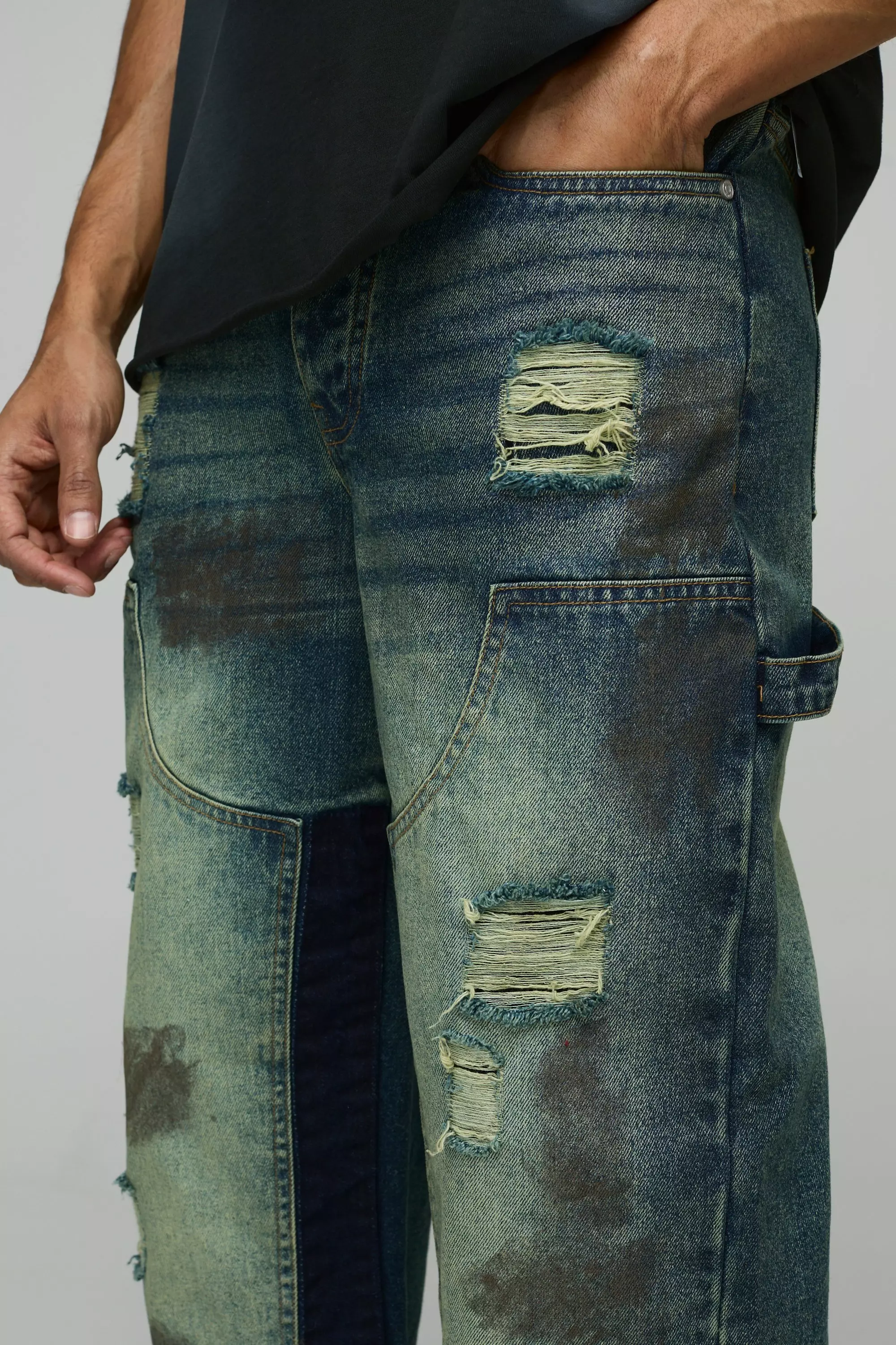 Lockere zerrissene Jeans, Mid blue alternatives Bild