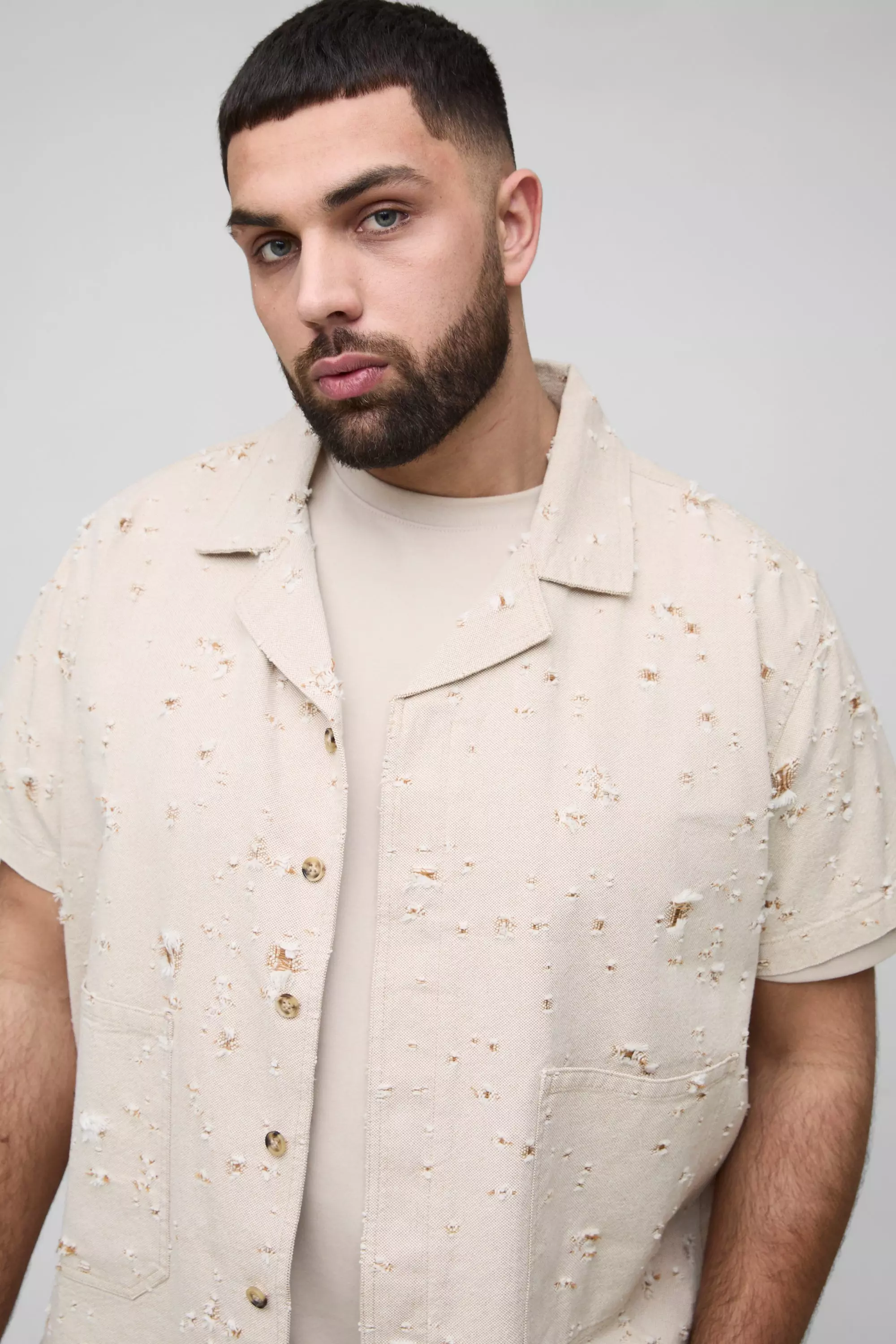 Grande taille - Chemise oversize en jean, Stone autre image
