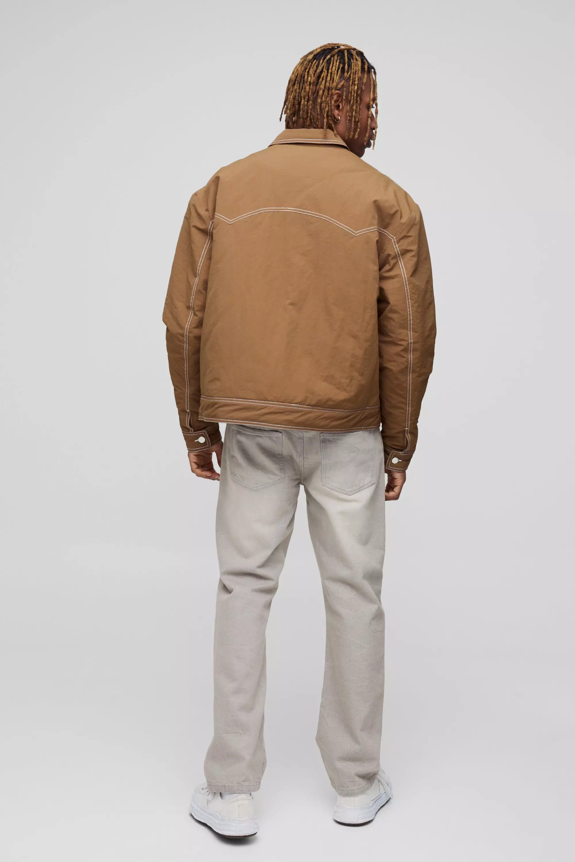 Tall Western-Jacke mit Kontrast-Naht, Tobacco alternatives Bild