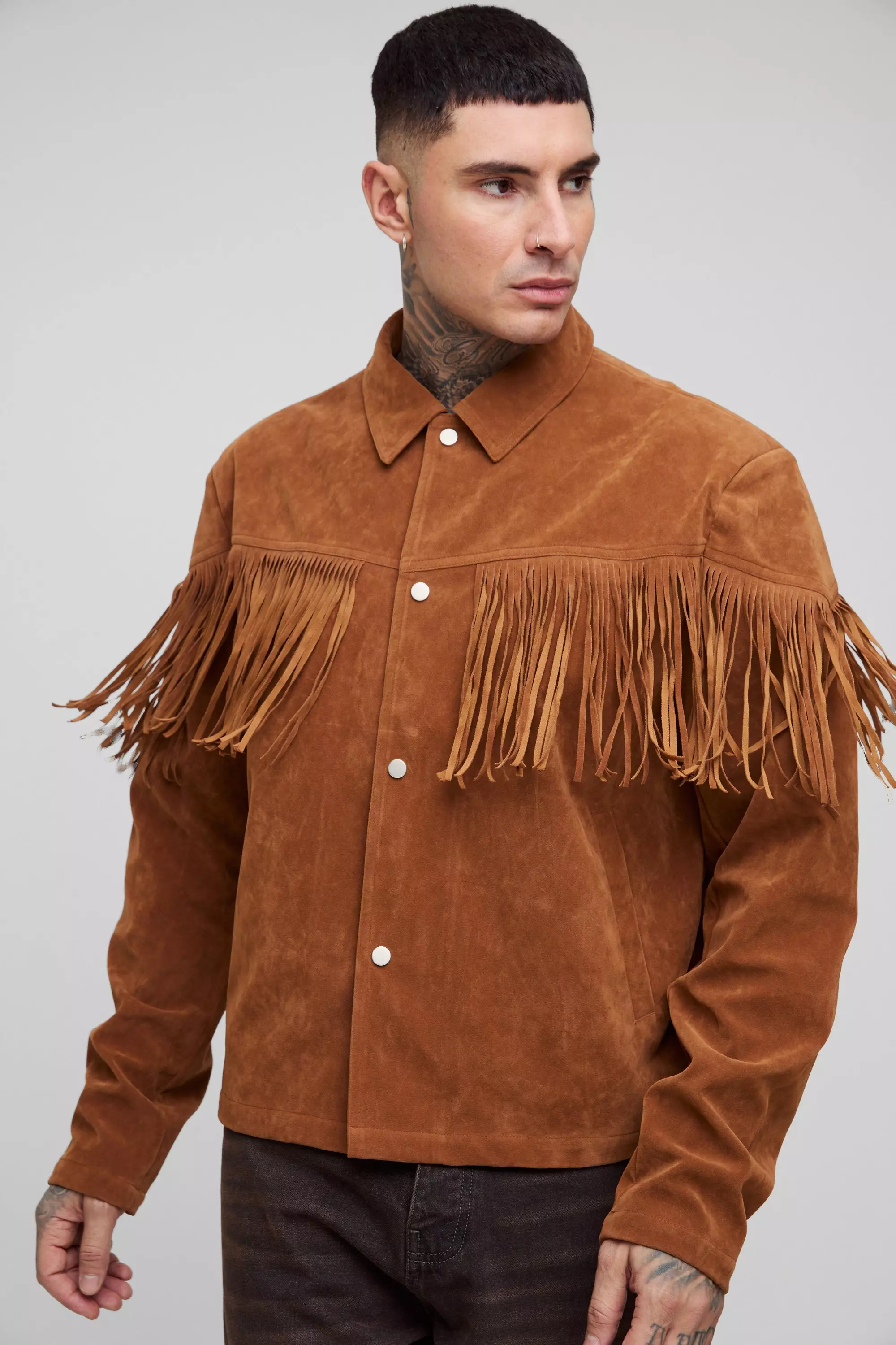 Tall - Veste à pompons en synthétique, Tan autre image