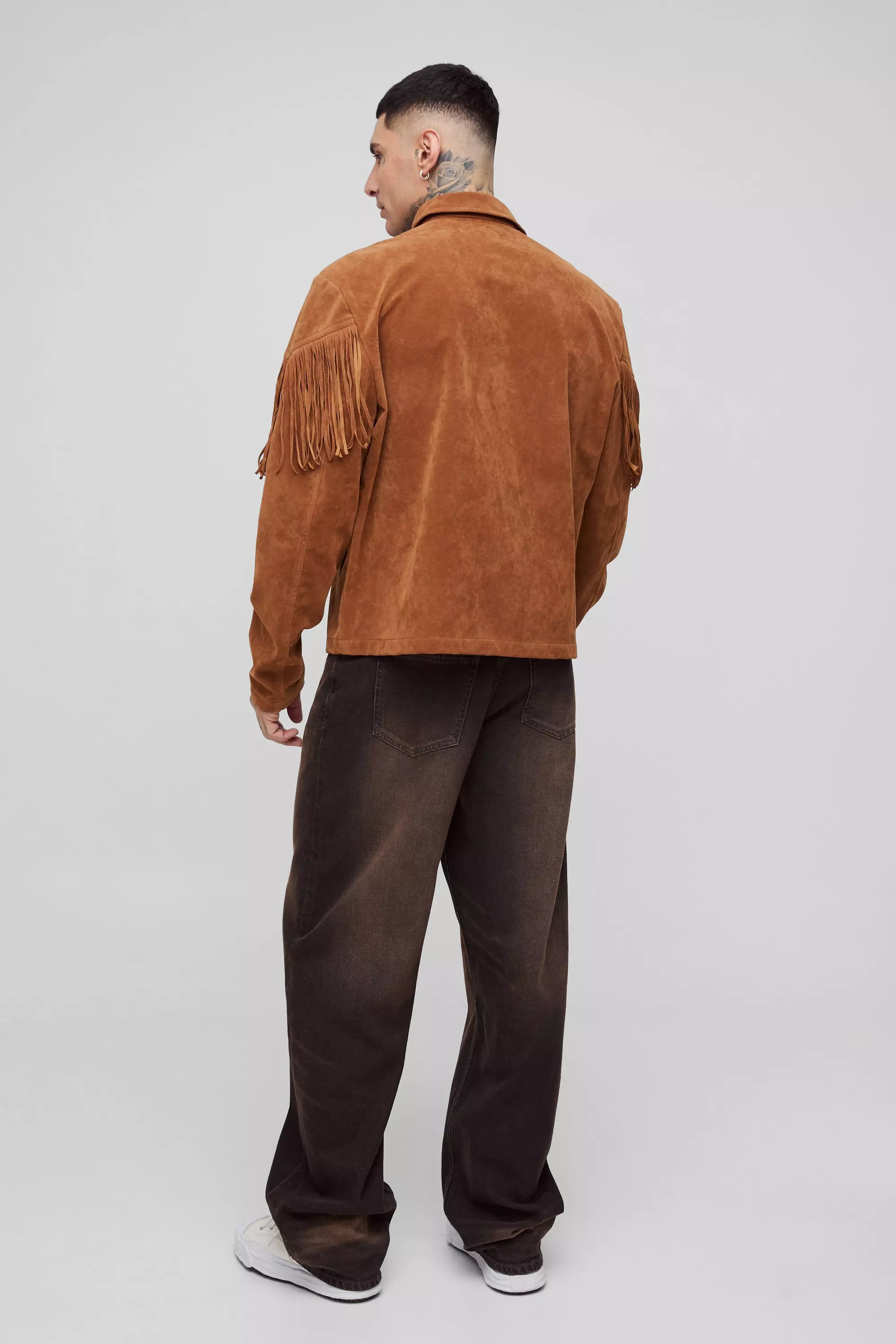 Tall - Veste à pompons en synthétique, Tan autre image