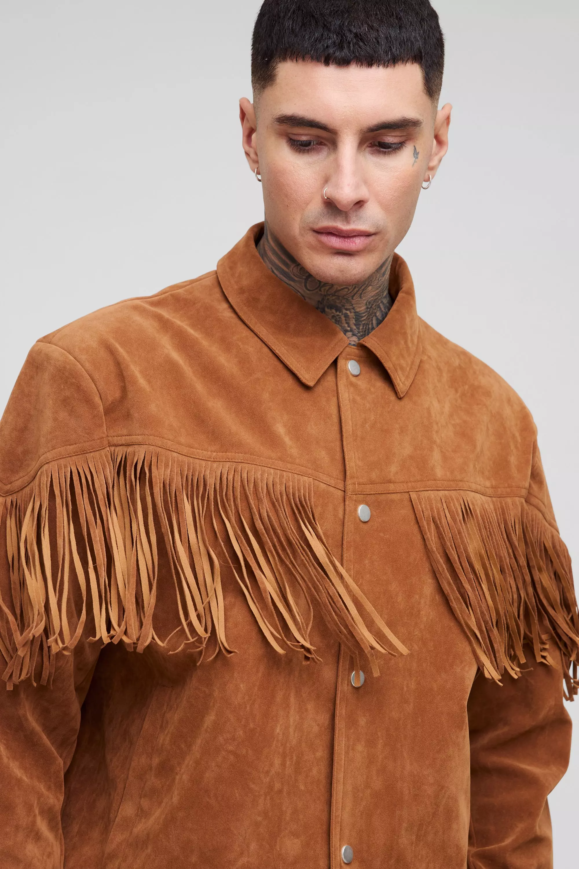 Tall - Veste à pompons en synthétique, Tan autre image