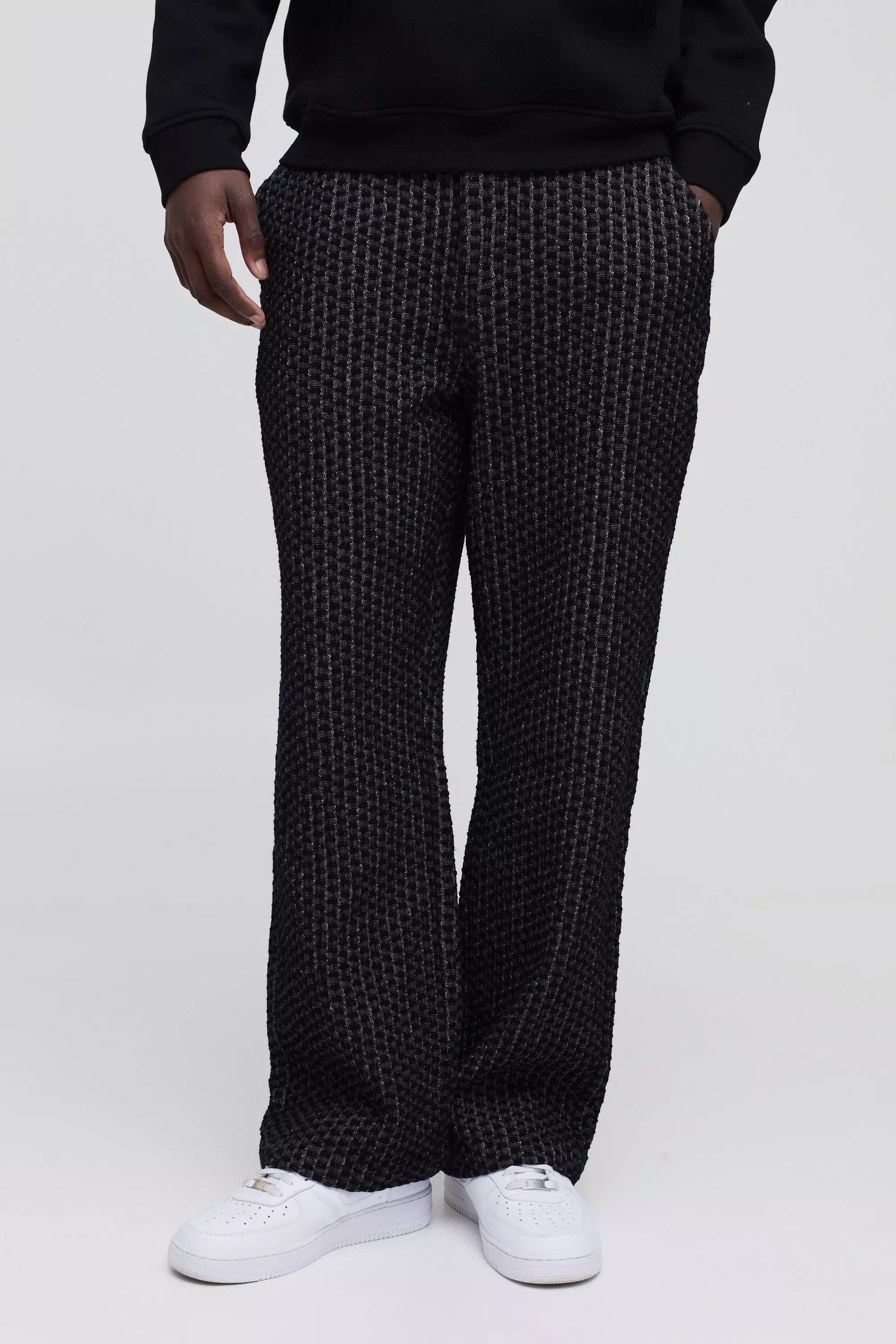 Jean baggy en denim texturé, Washed black autre image