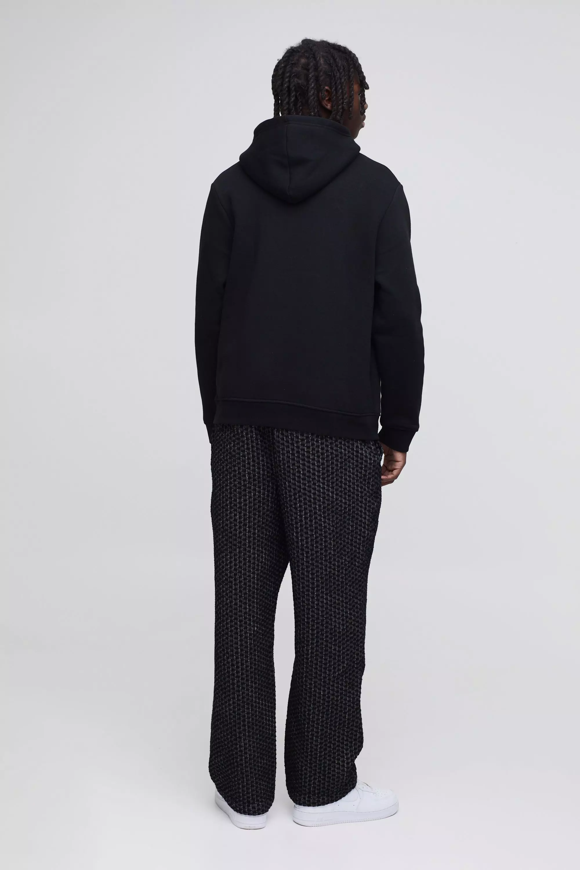Jean baggy en denim texturé, Washed black autre image
