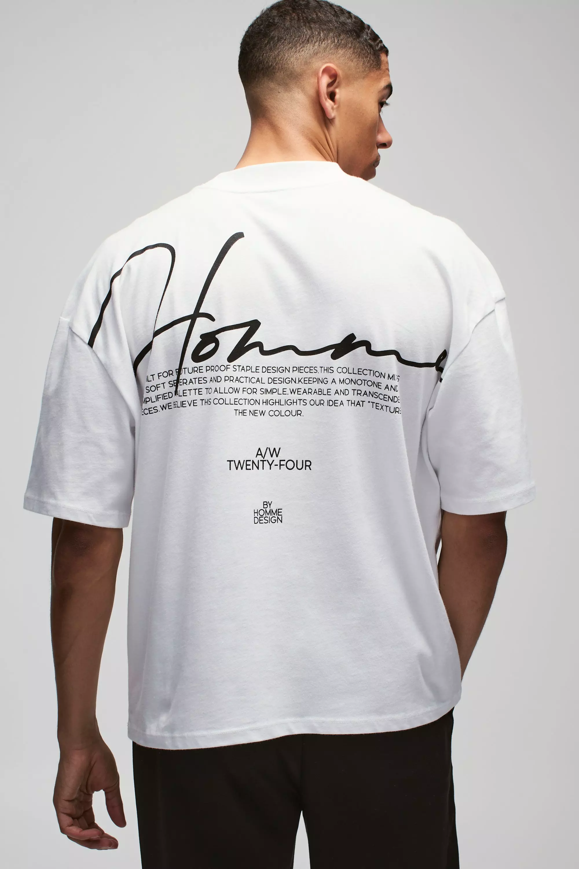 Kastiges Oversize T-Shirt mit Stickerei, White alternatives Bild