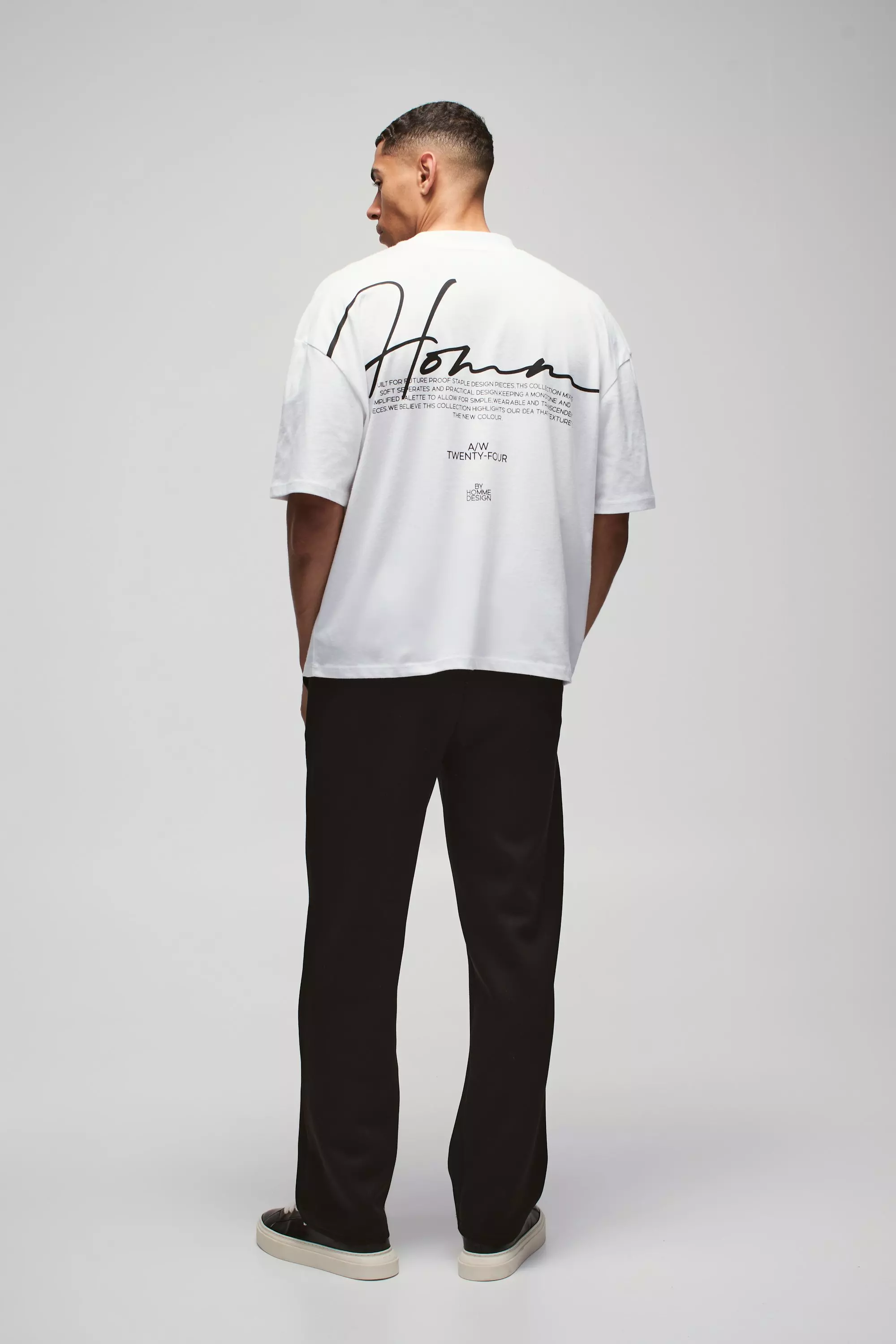 Kastiges Oversize T-Shirt mit Stickerei, White alternatives Bild