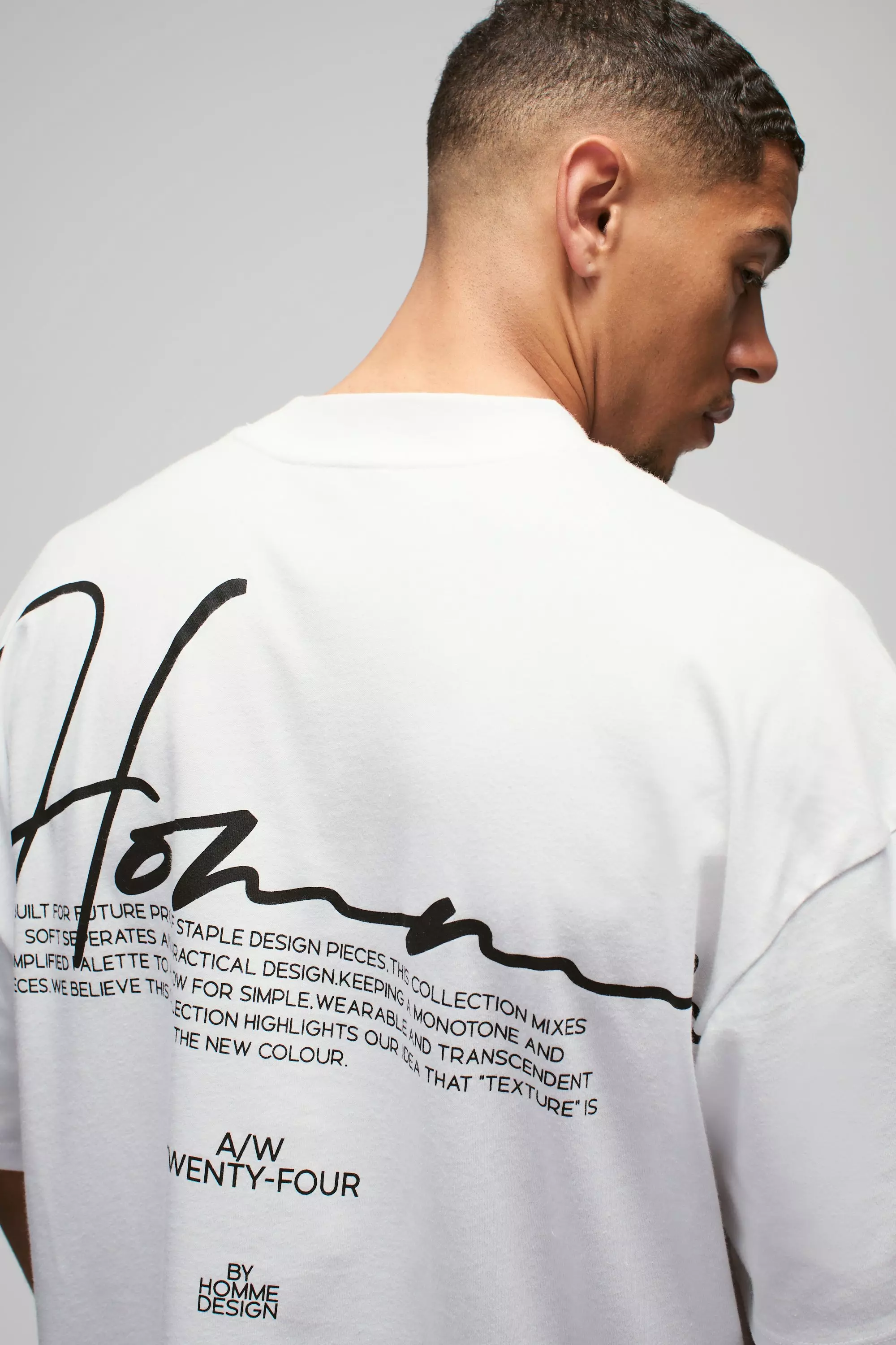 Kastiges Oversize T-Shirt mit Stickerei, White alternatives Bild
