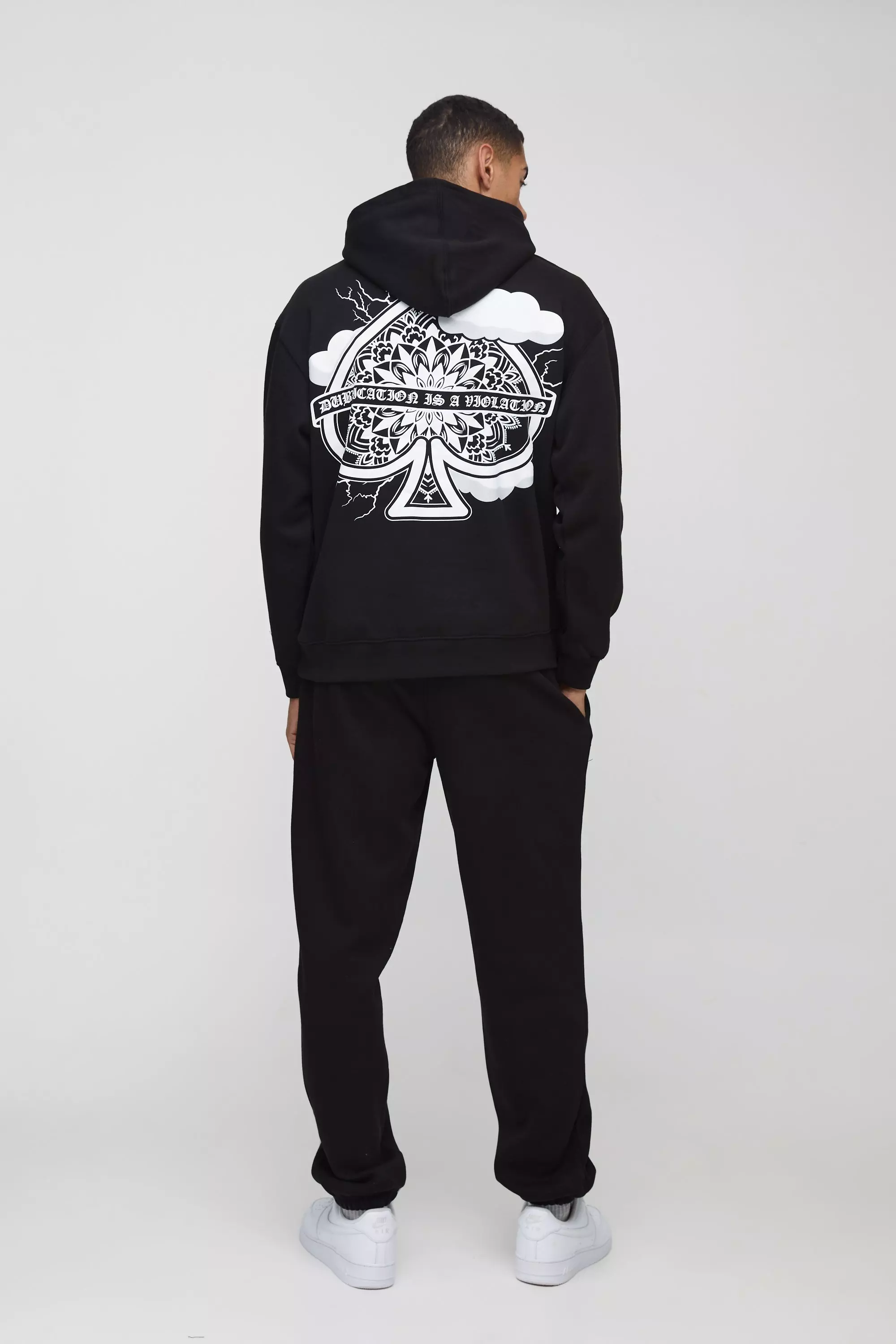 Oversize Hoodie mit Azteken-Print, Black alternatives Bild