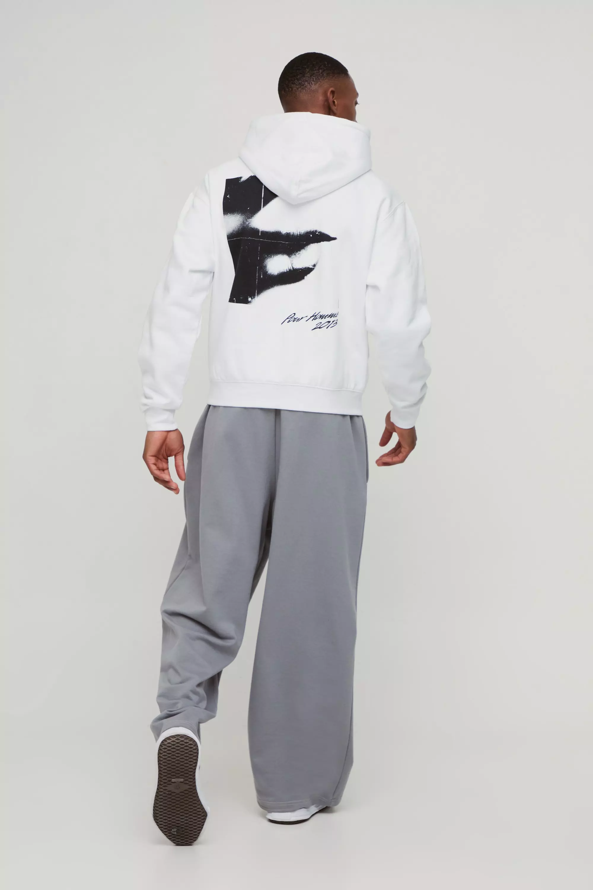 【boohoo】Abstract Box オーバーサイズ パーカー Oversized Boxy Abstract Box Graphic Hoodie | boohooMAN USA
