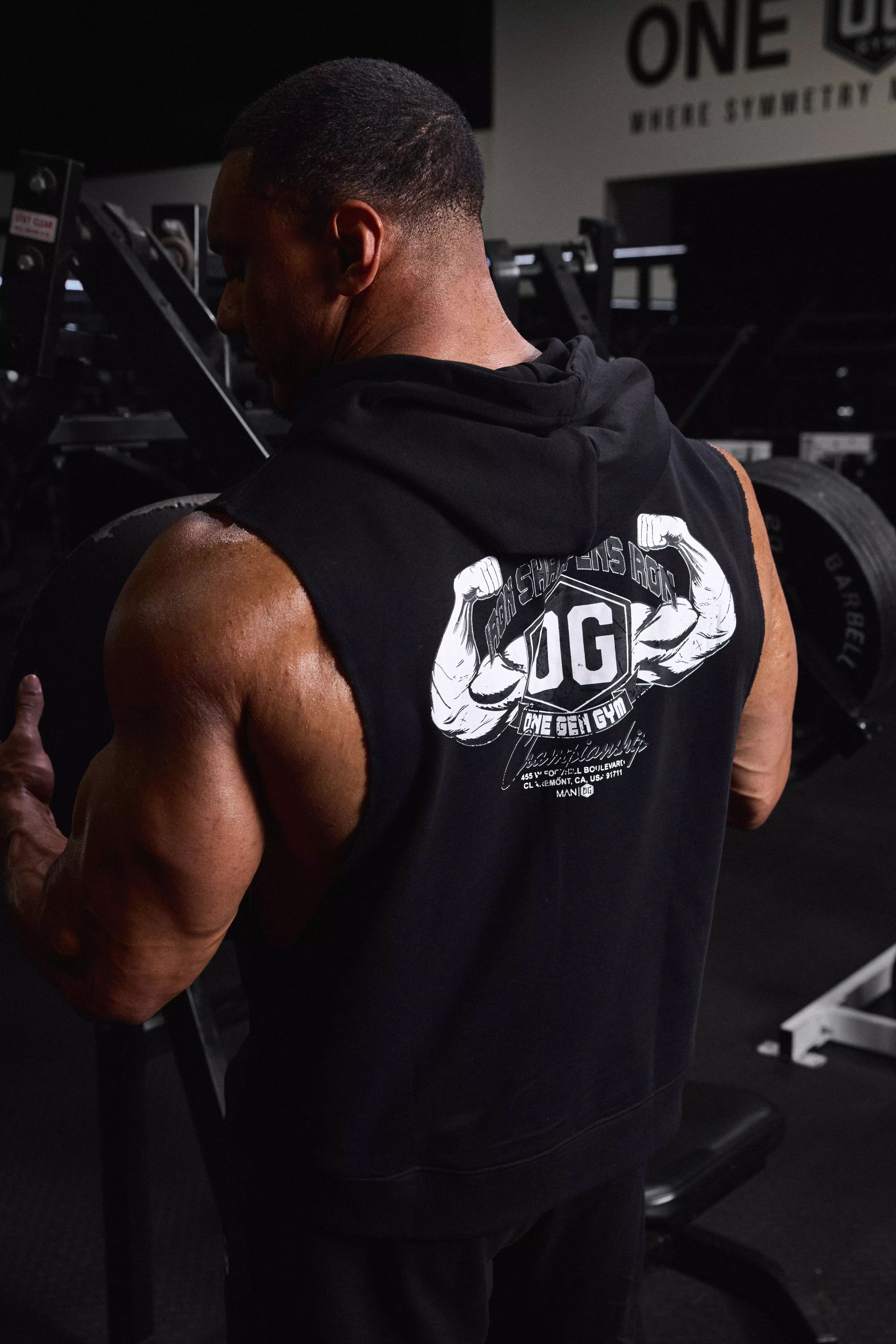 Man Active X OG Gym ärmelloser Oversize Hoodie, Black alternatives Bild