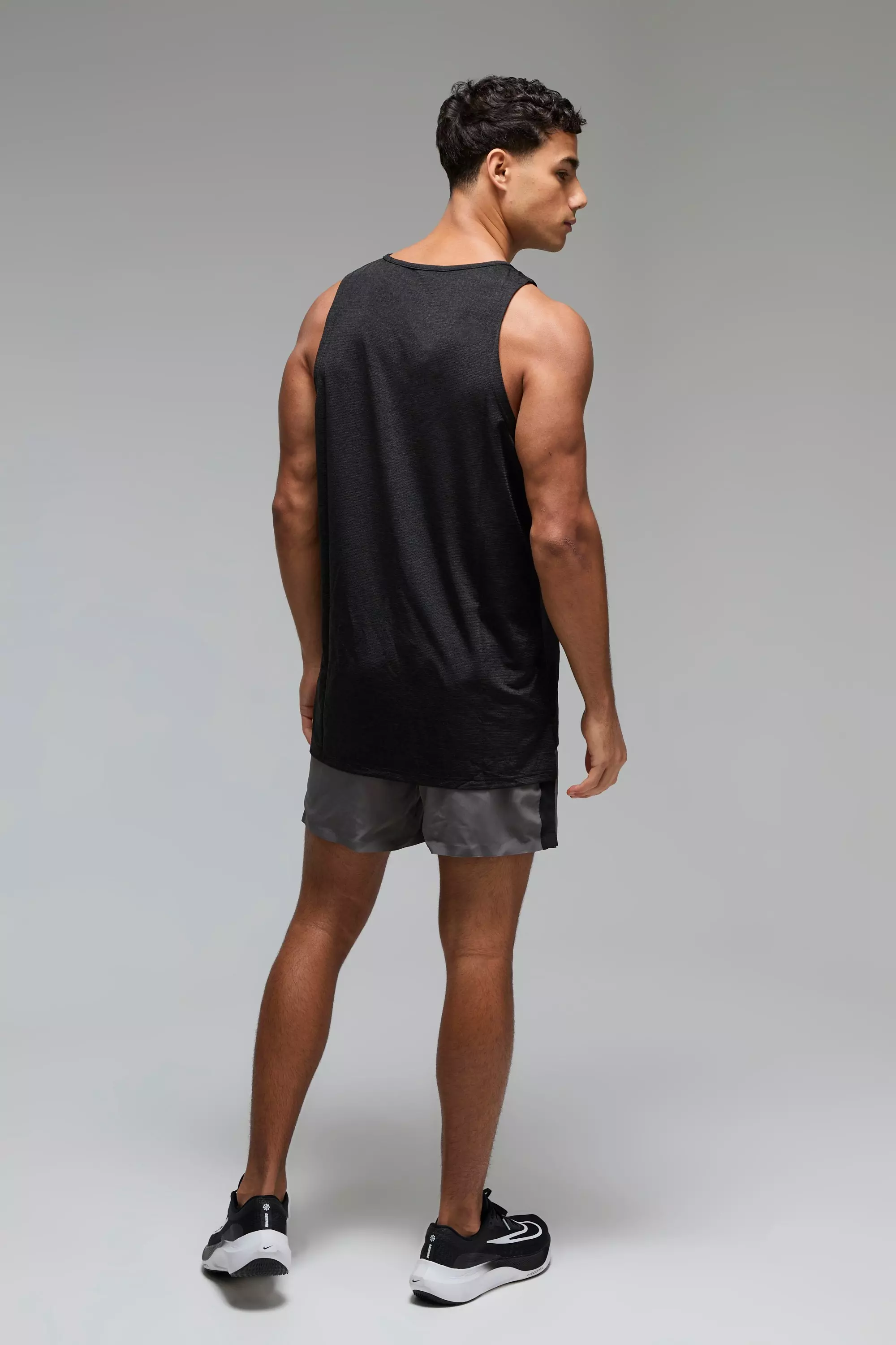 Black Man Active Ademend Mergel Hemd alternatieve afbeelding