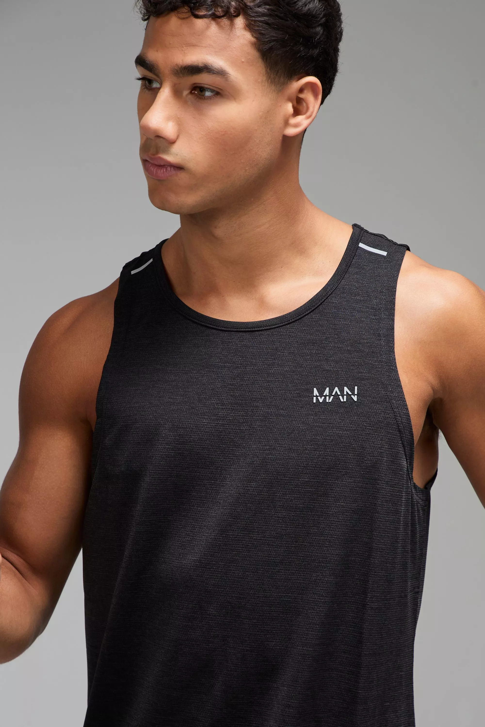 Black Man Active Ademend Mergel Hemd alternatieve afbeelding