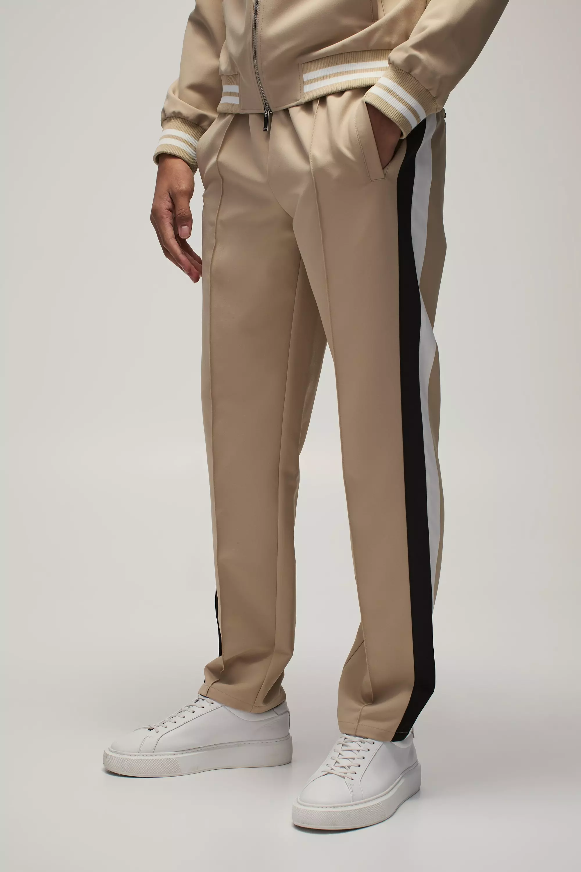 Tailored Varsity Pants Stone