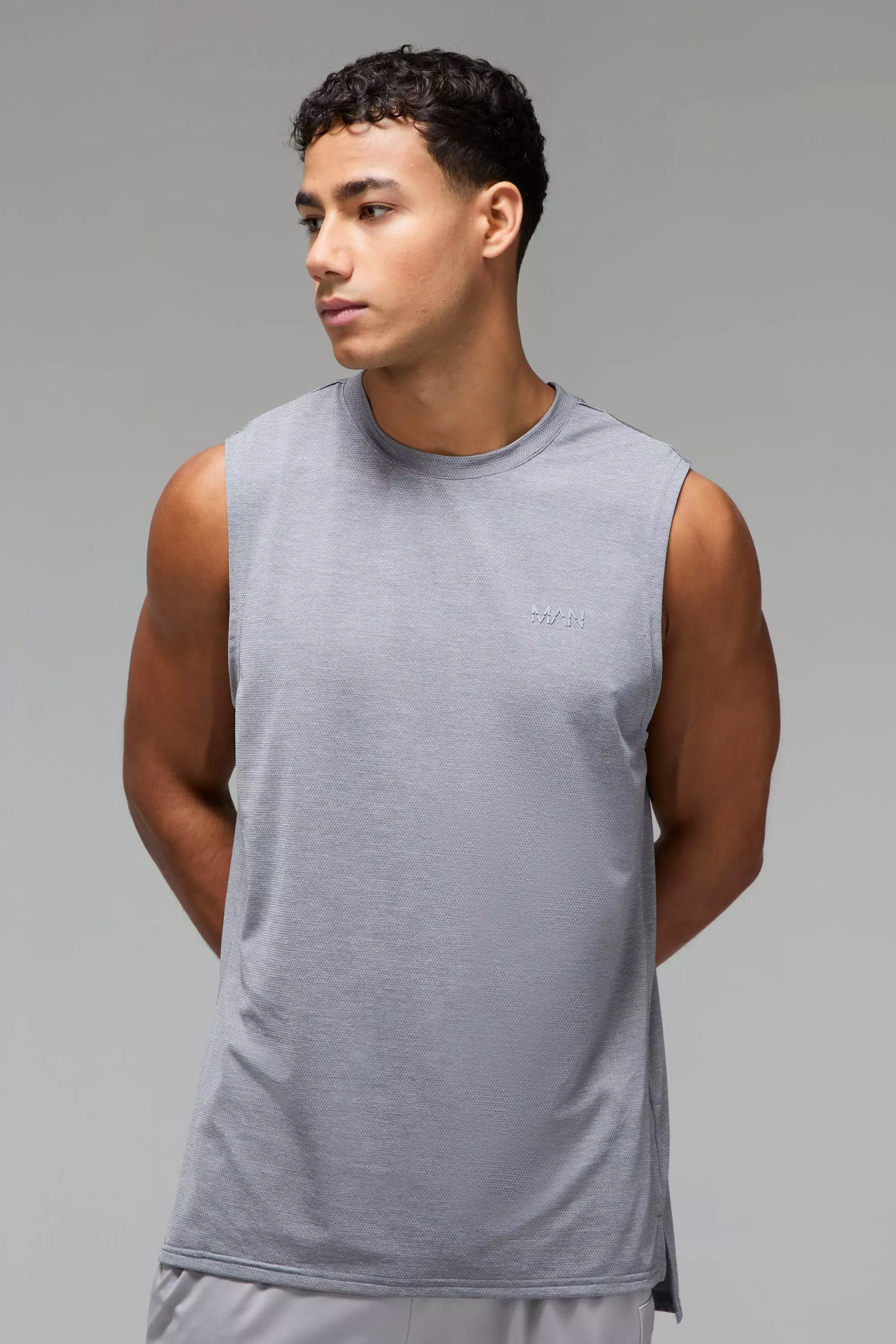 Grey Man Active Breathable Marl Tank