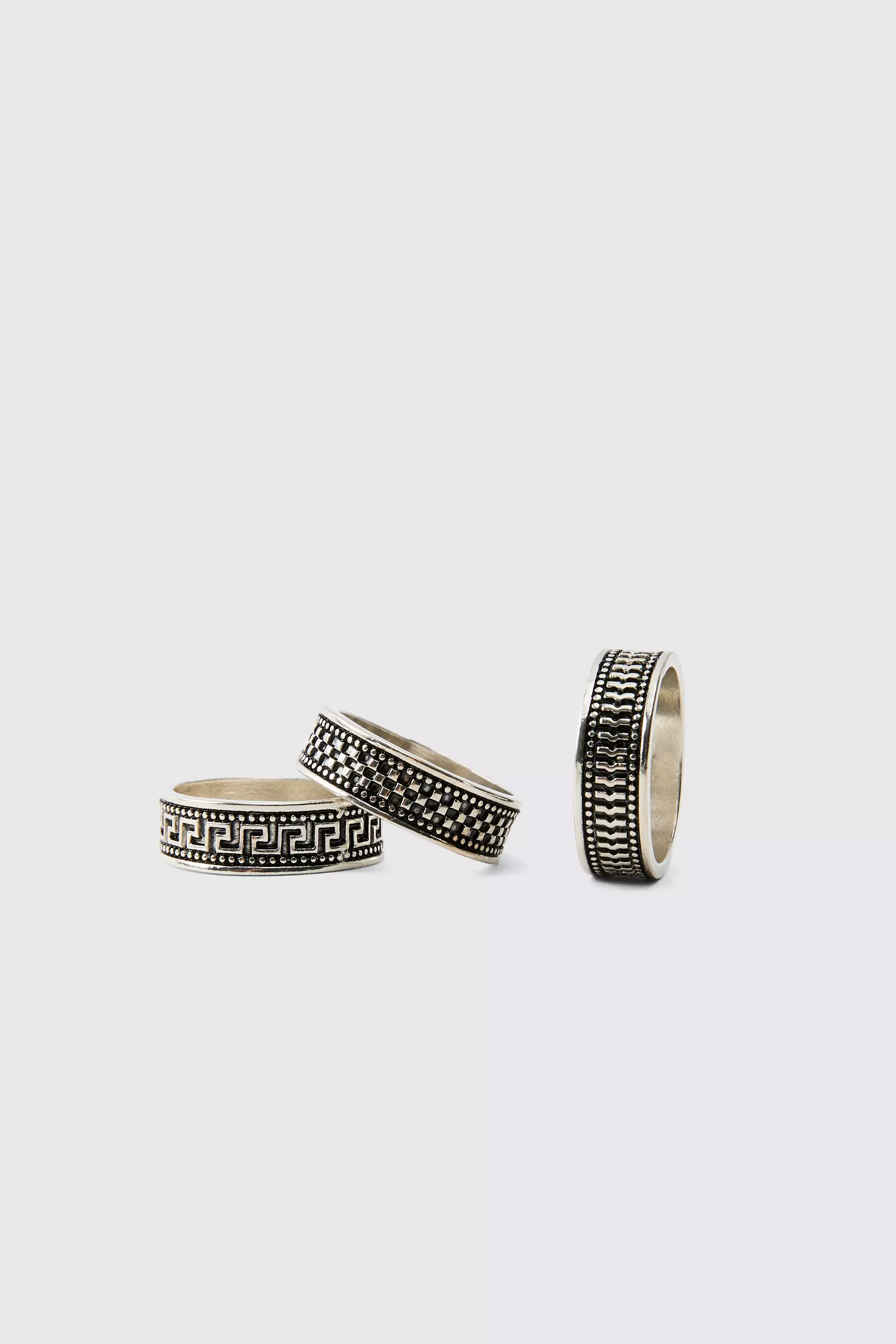 3er-Pack silberne Ringe, Silver alternatives Bild