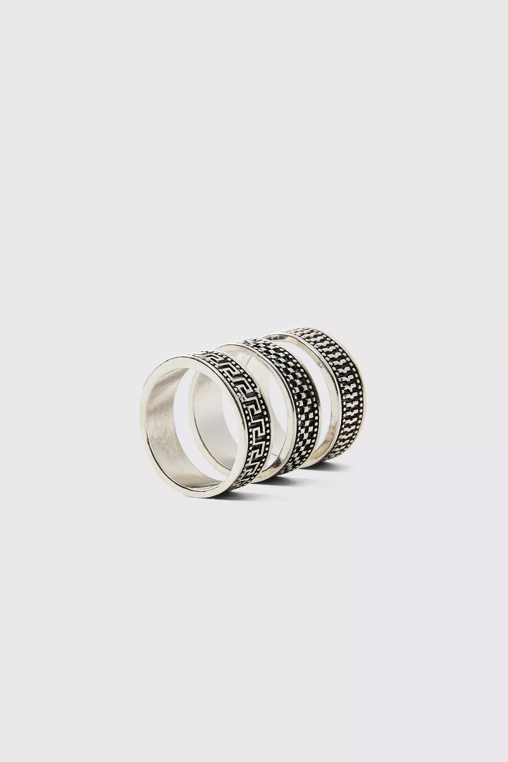 3er-Pack silberne Ringe, Silver alternatives Bild