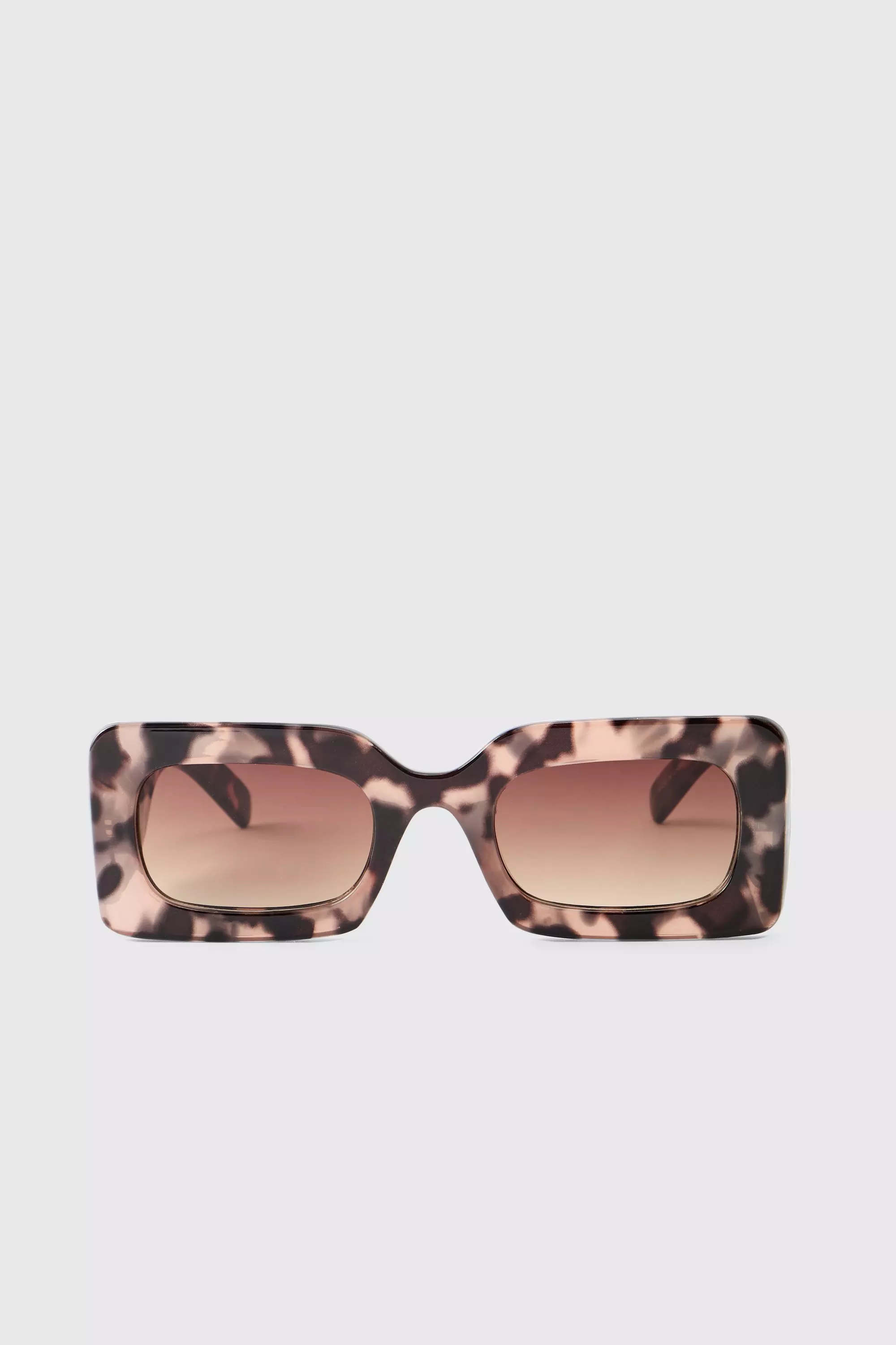 Lunettes de soleil rectangulaires épaisses, Brown autre image
