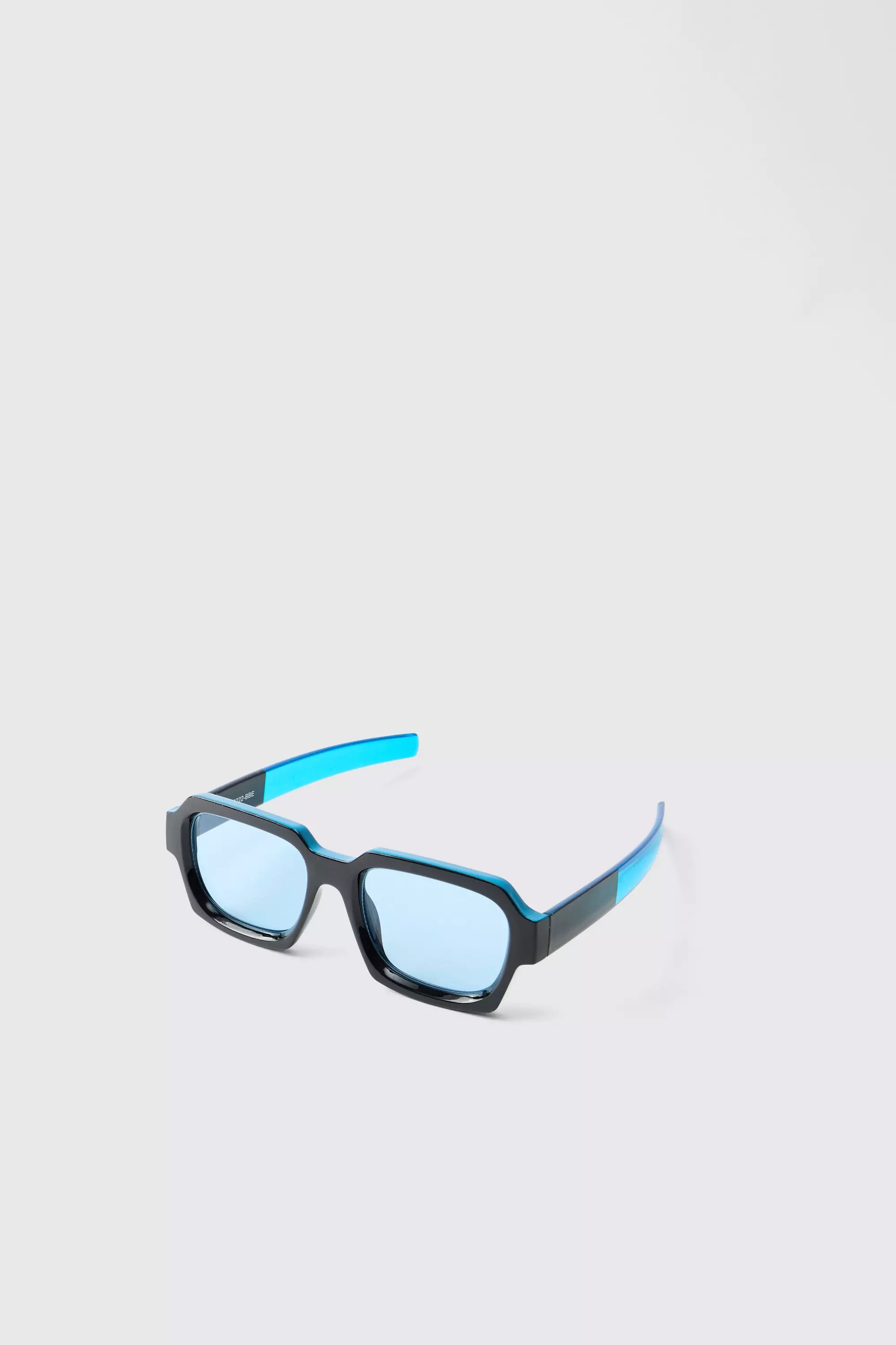 Colour Contrast Square Sunglasses Blue