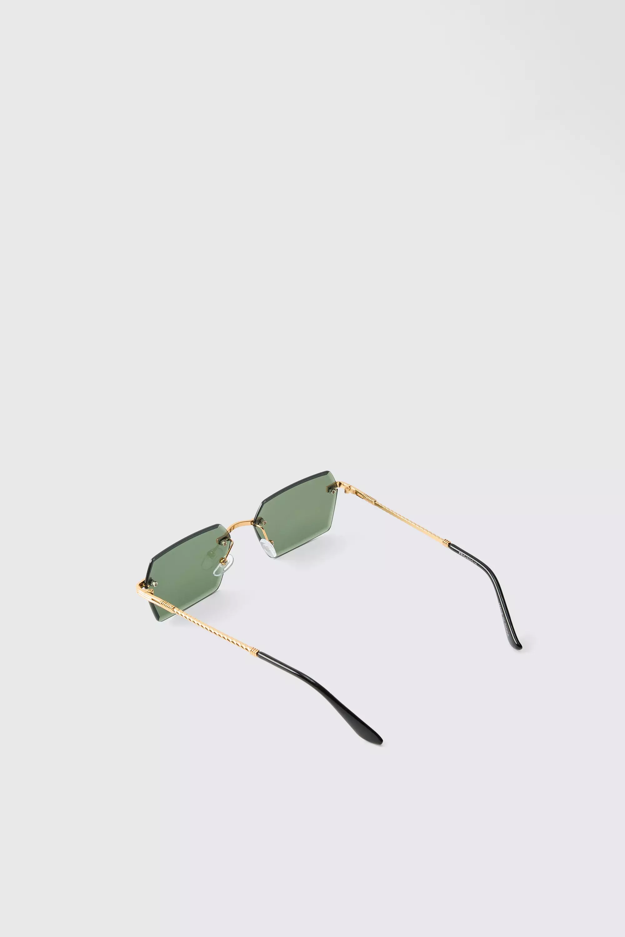 Goldene rahmenlose Sonnenbrille, Gold alternatives Bild