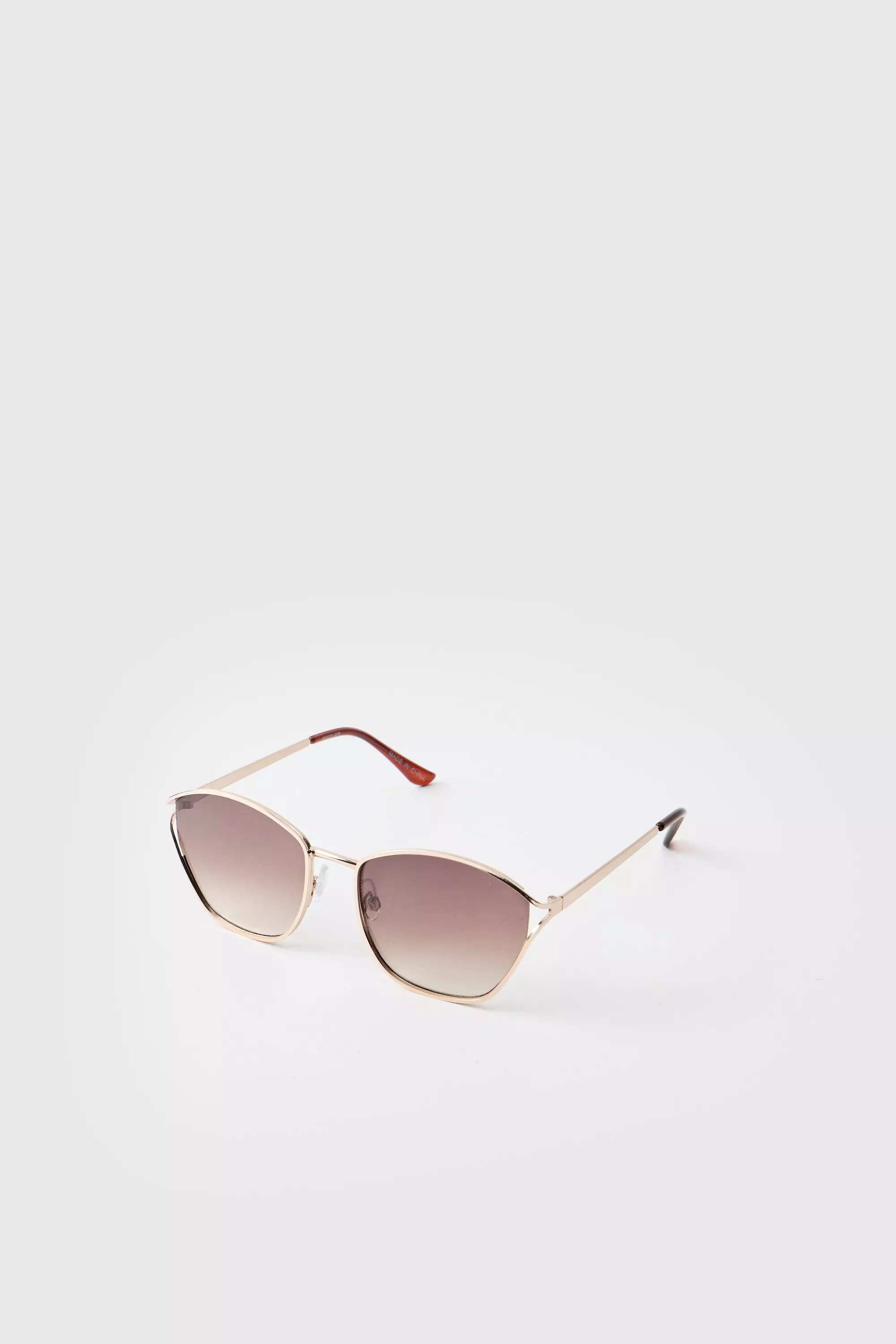 Gold Side Detail Navigator Sunglasses Gold