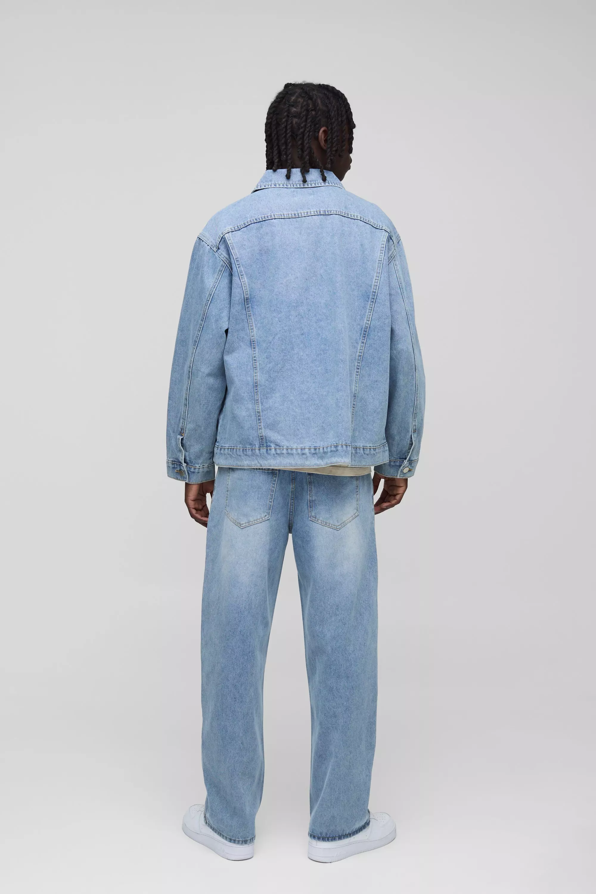 Light blue Relaxed Cross Crochet Applique Jeans alternative image