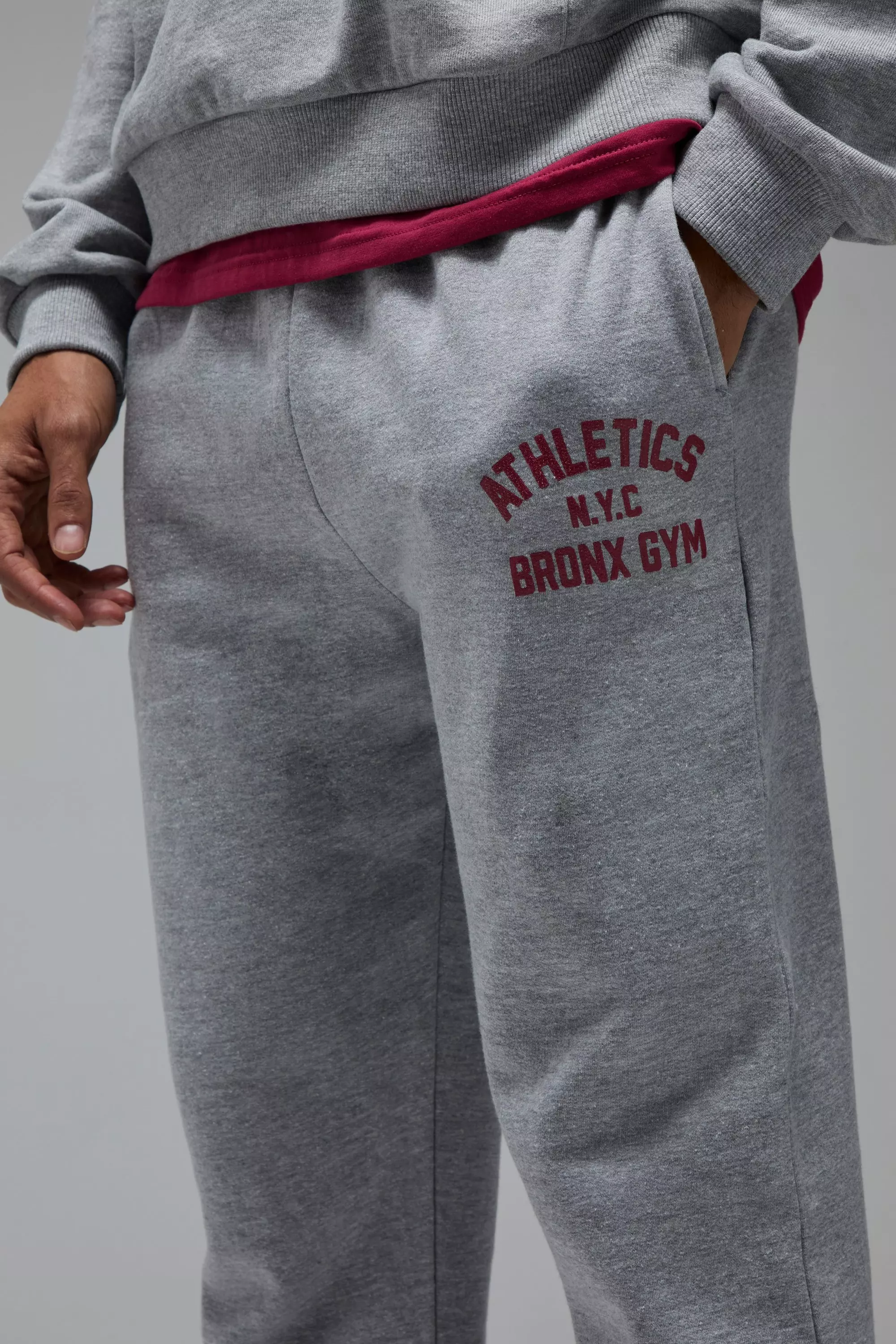Grey marl Man Active Bronx Gym Oversized Jogger alternative image