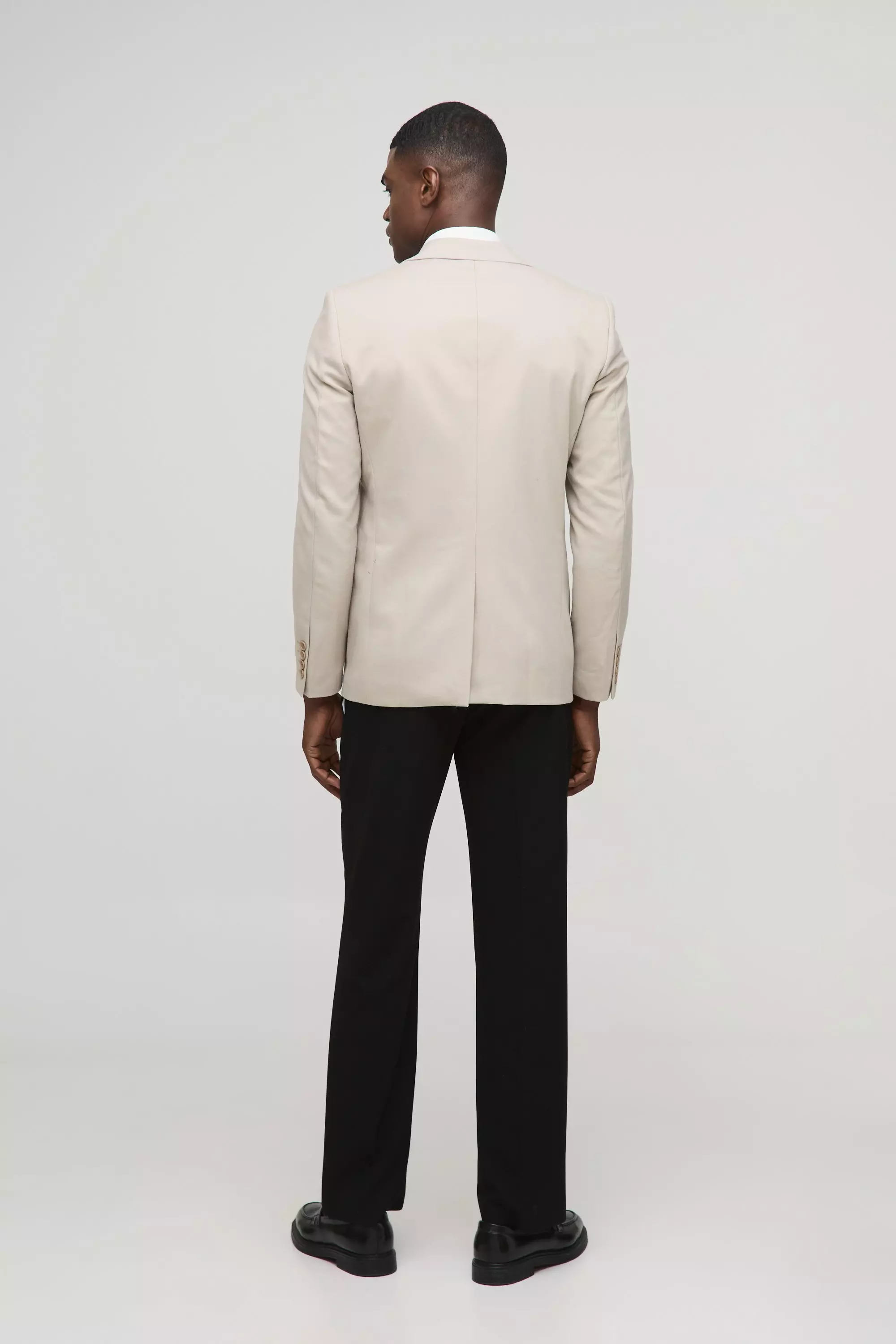 Strukturierter Slim-Fit Twill-Blazer, Stone alternatives Bild