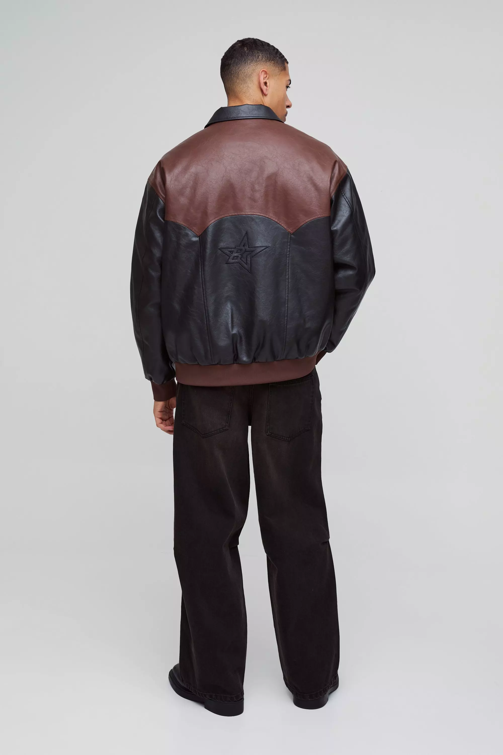 Bomber oversize à empiècements, Black autre image