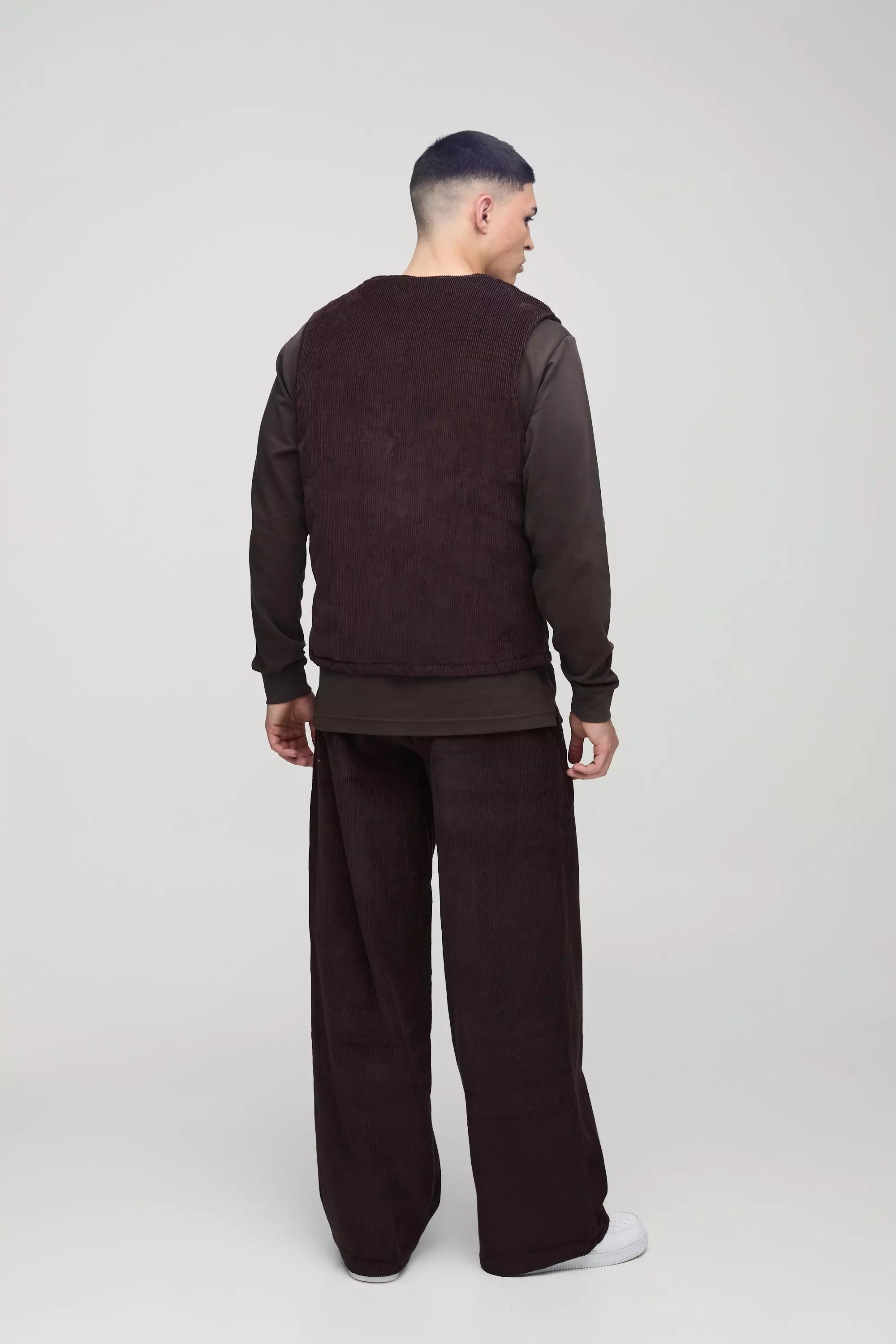 Chocolate Oversized Boxy Corduroy Hemd alternatieve afbeelding