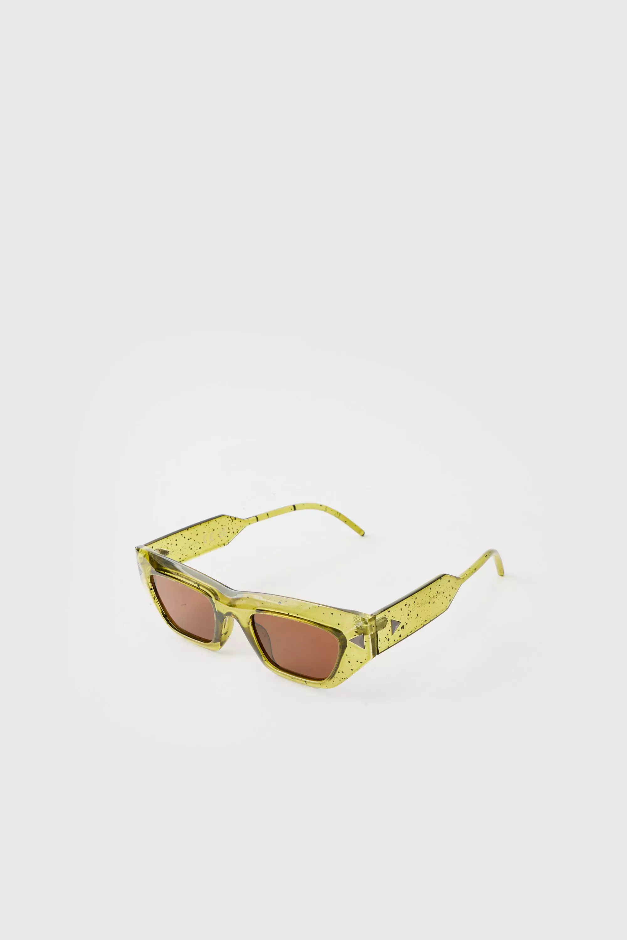 Yellow Plastic Splatter Sunglasses Yellow