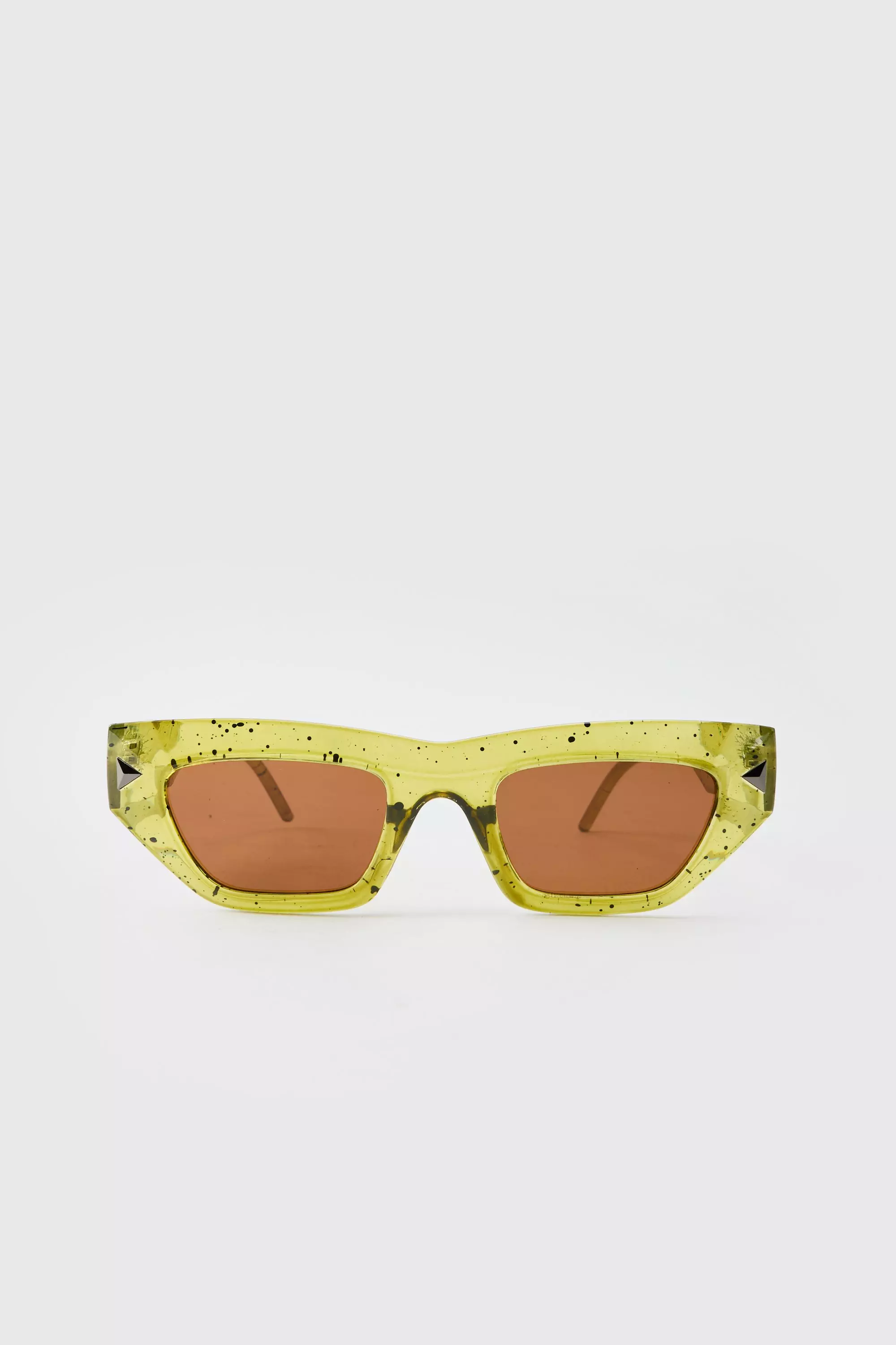 Yellow Plastic Splatter Sunglasses alternative image