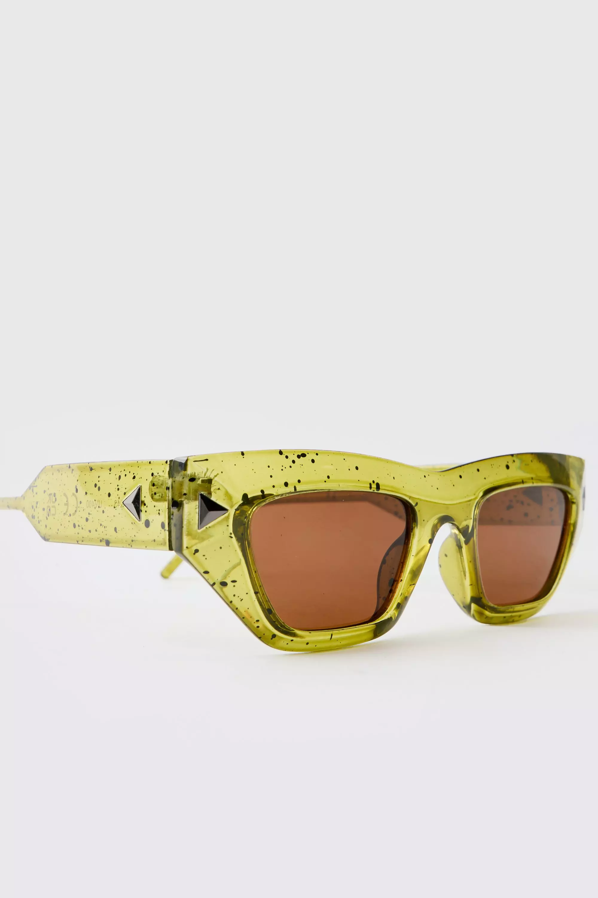 Yellow Plastic Splatter Sunglasses alternative image
