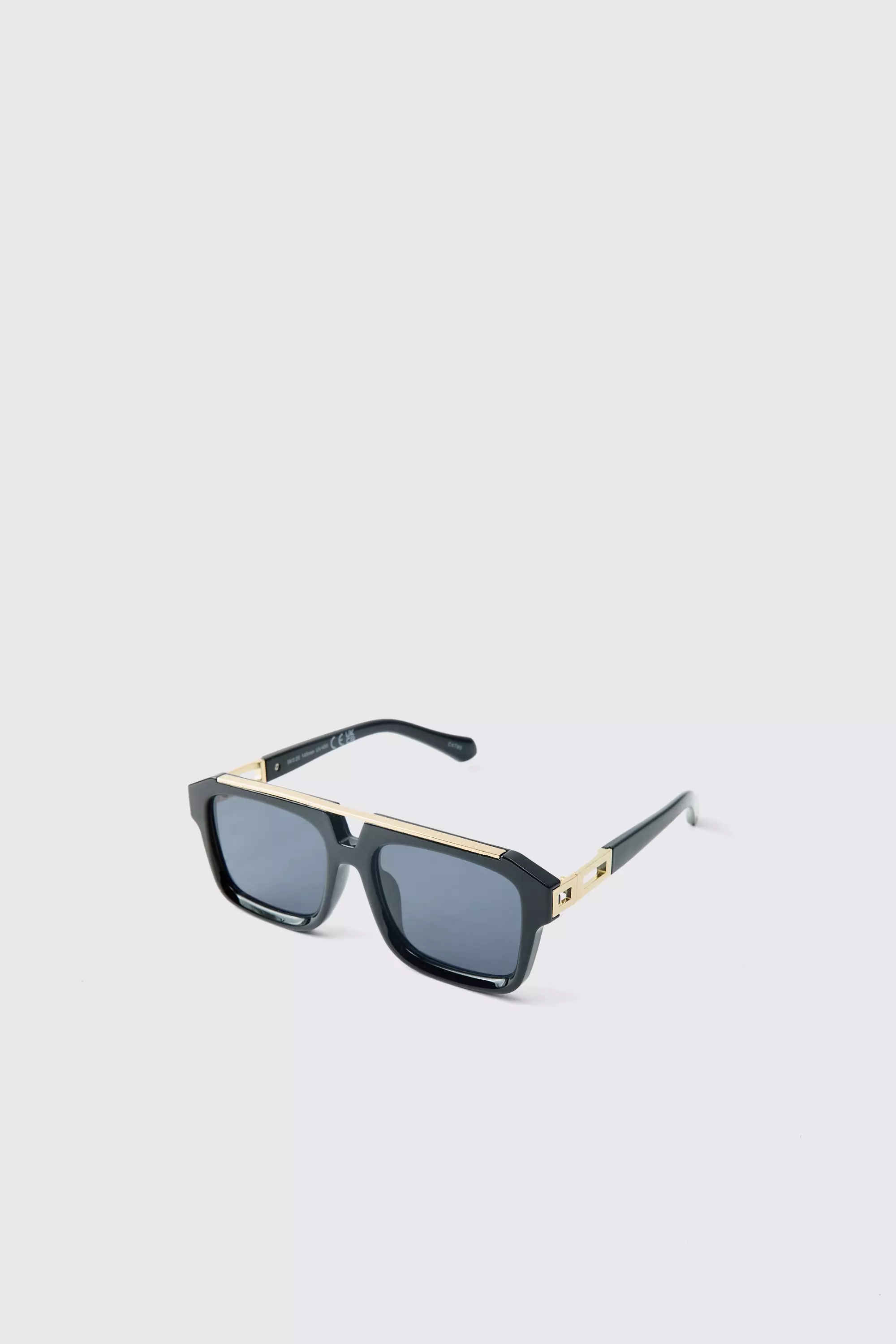 Gold Detail Square Sunglasses Gold