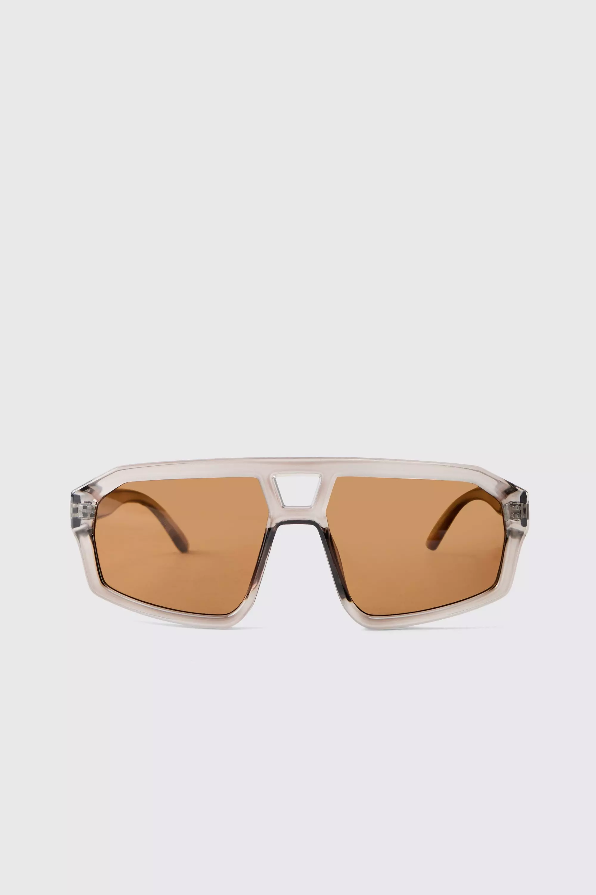 Plastic Grey Navigator Sunglasses  alternative image
