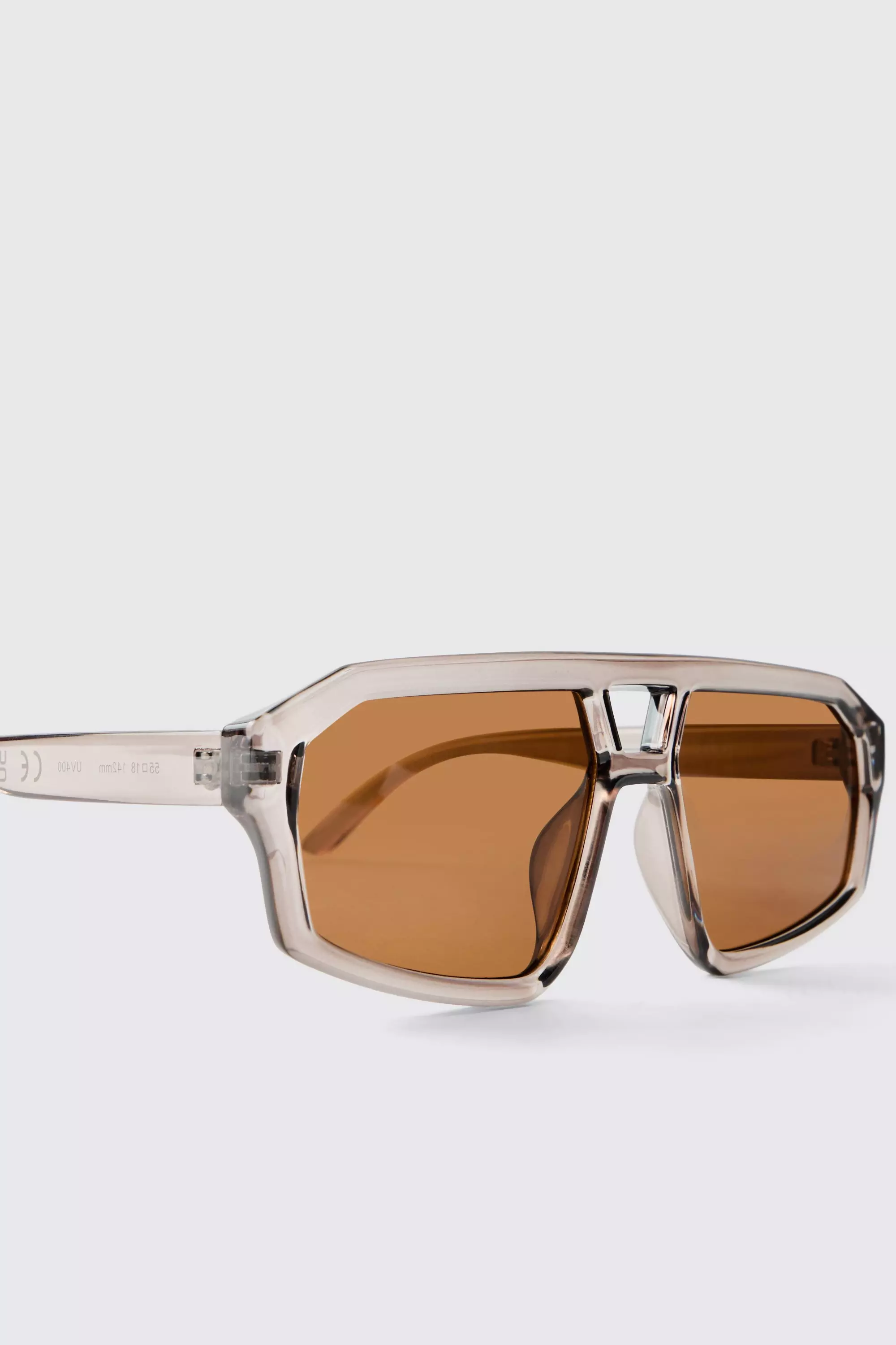 Plastic Grey Navigator Sunglasses  alternative image