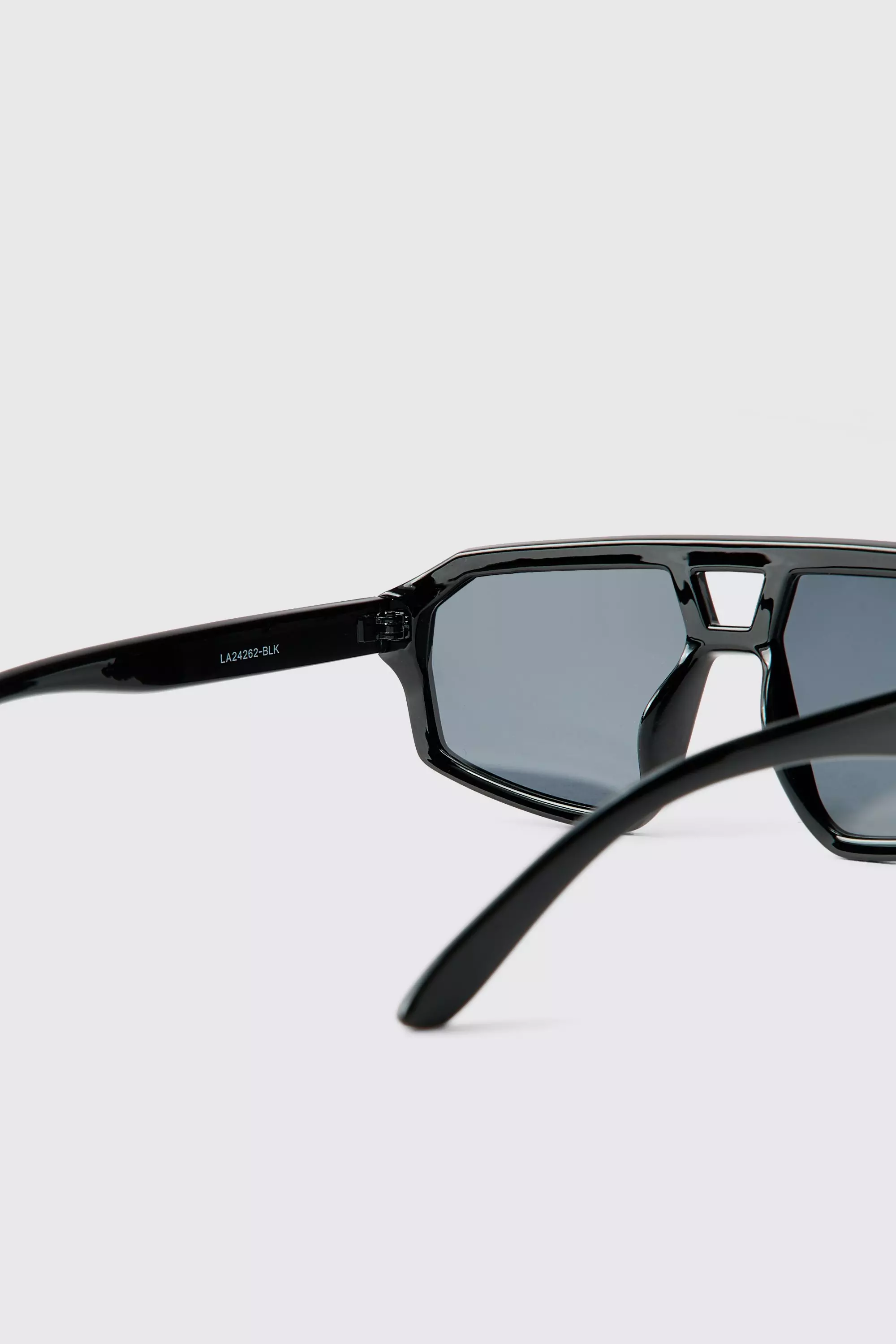 Black Zwarte Plastic Navigator Zonnebril alternatieve afbeelding