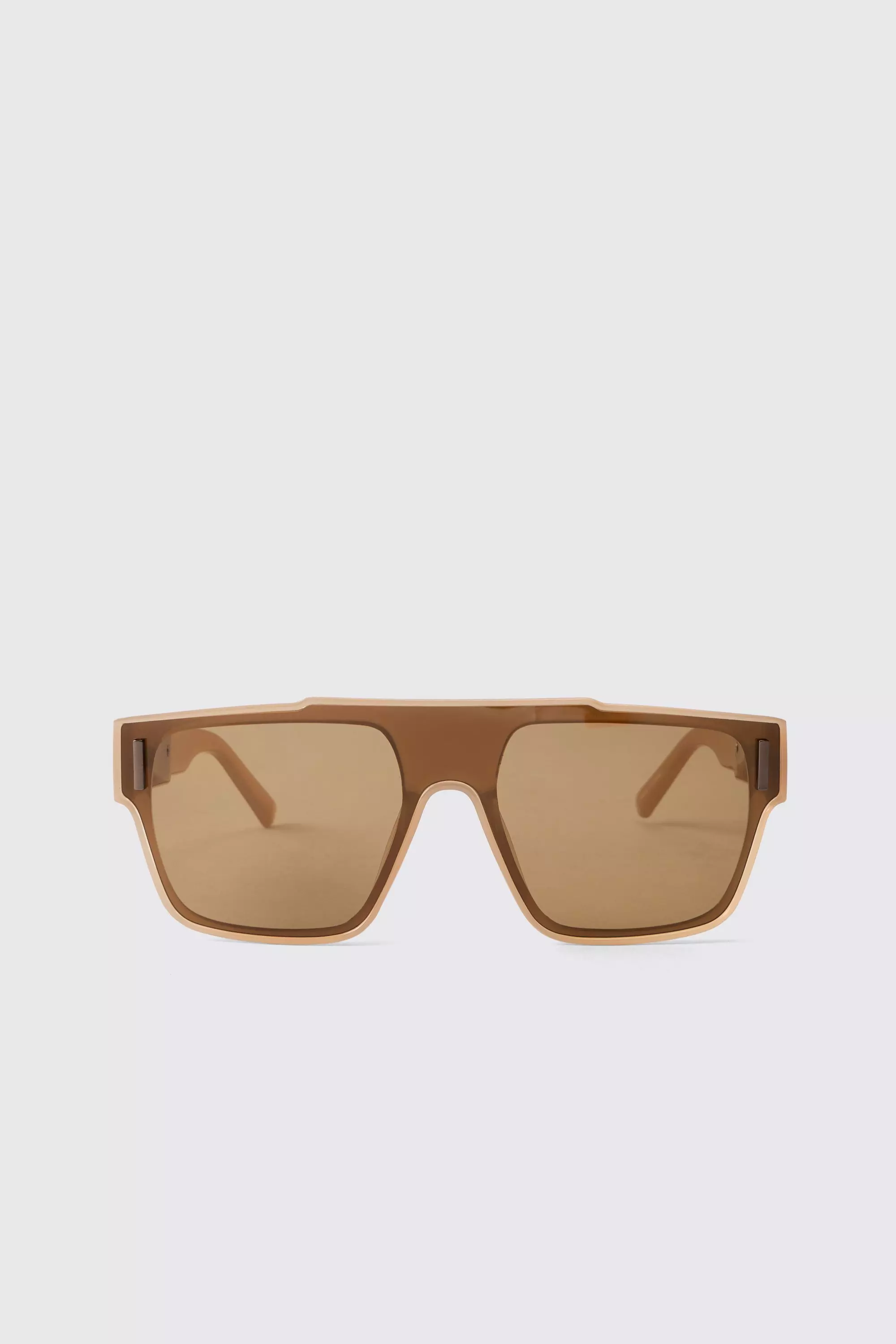 Tinted Lense Brown Visor Sunglasses  alternative image