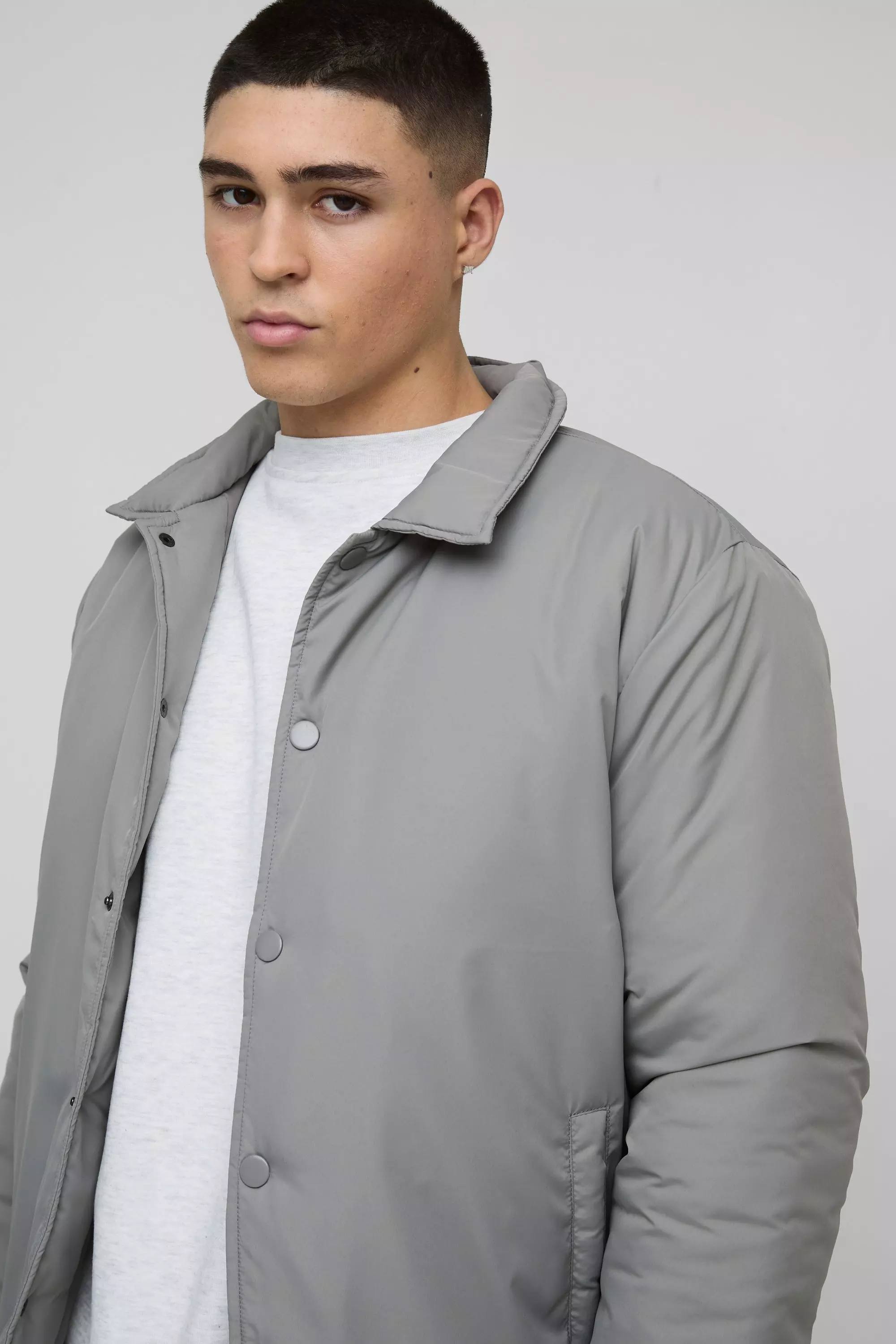 Stone Regular Fit Nylon Coach Jacket alternative image